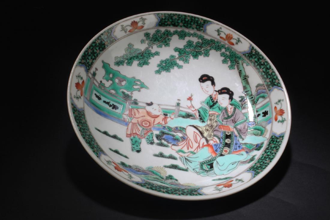 Chinese Famille Verte Porcelain Plate (1 of 5)