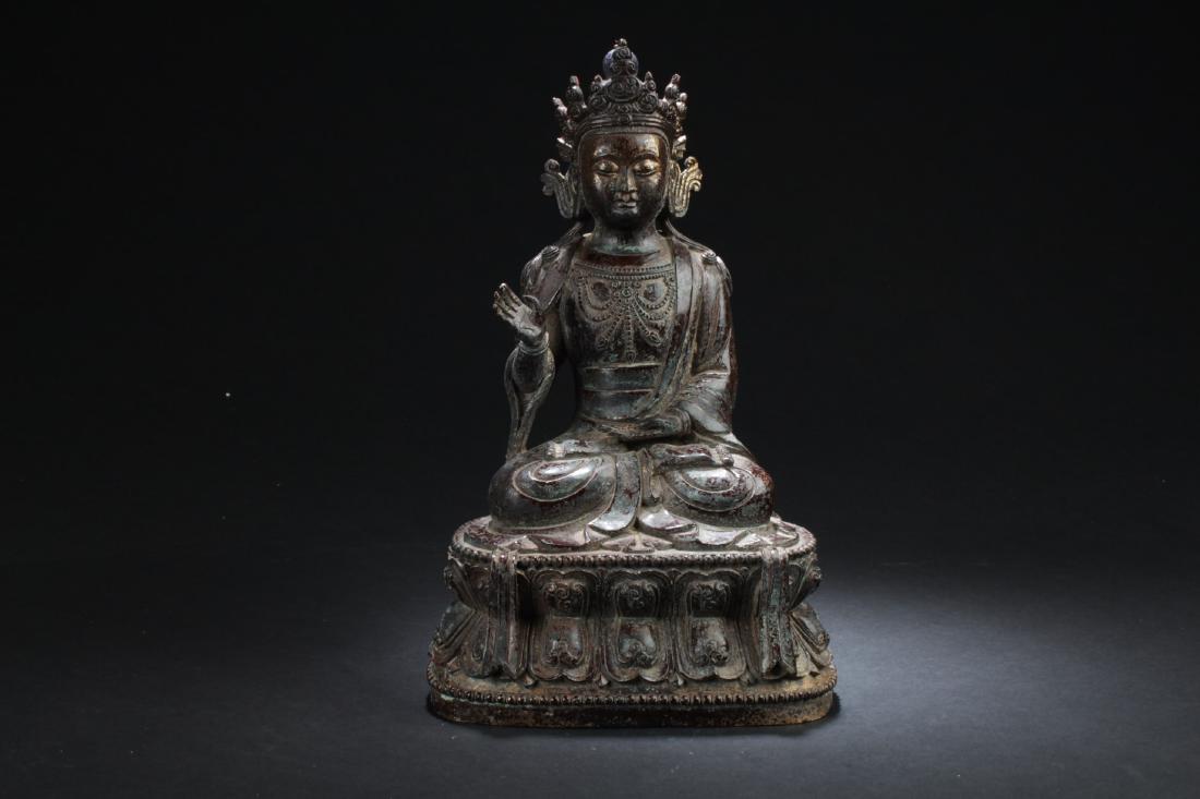 Chinese Bronze Deity Statue (1 of 6)