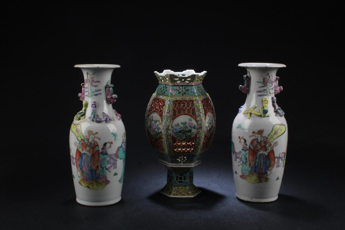 A Group of Three Antique  Chinese Porcelain Vases (1 of 8)