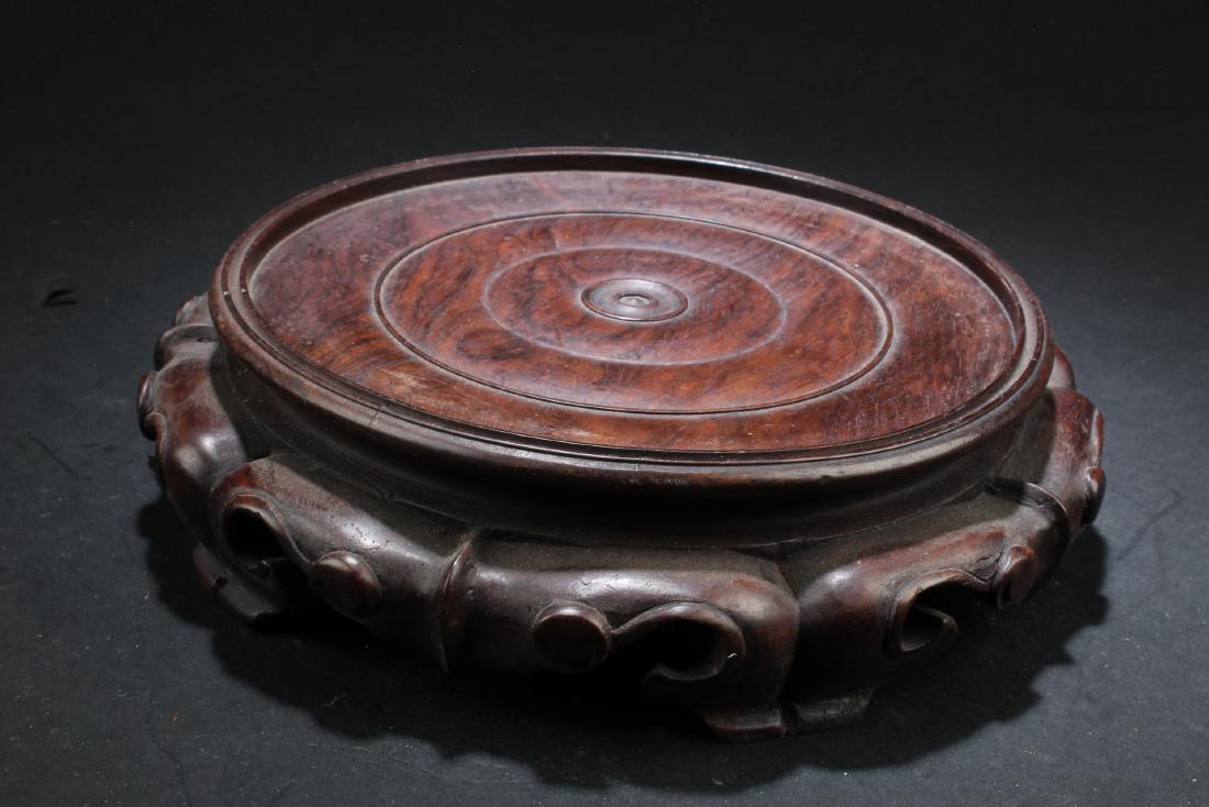 Chinese Hardwood Round Stand (1 of 2)