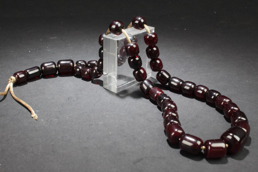 Antique Chinese Amber Prayer Beads (1 of 2)