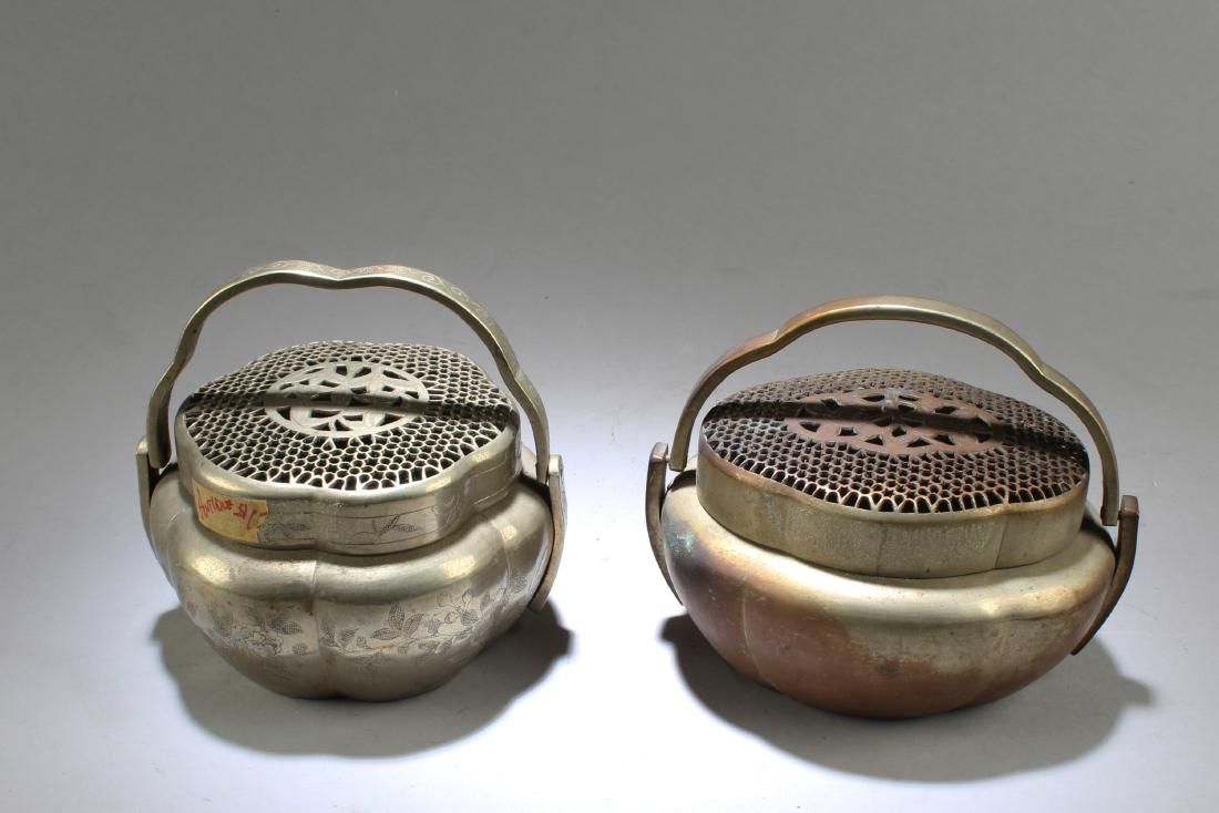 A Pair of Chinese Bronze Hand Warmer (1 of 2)