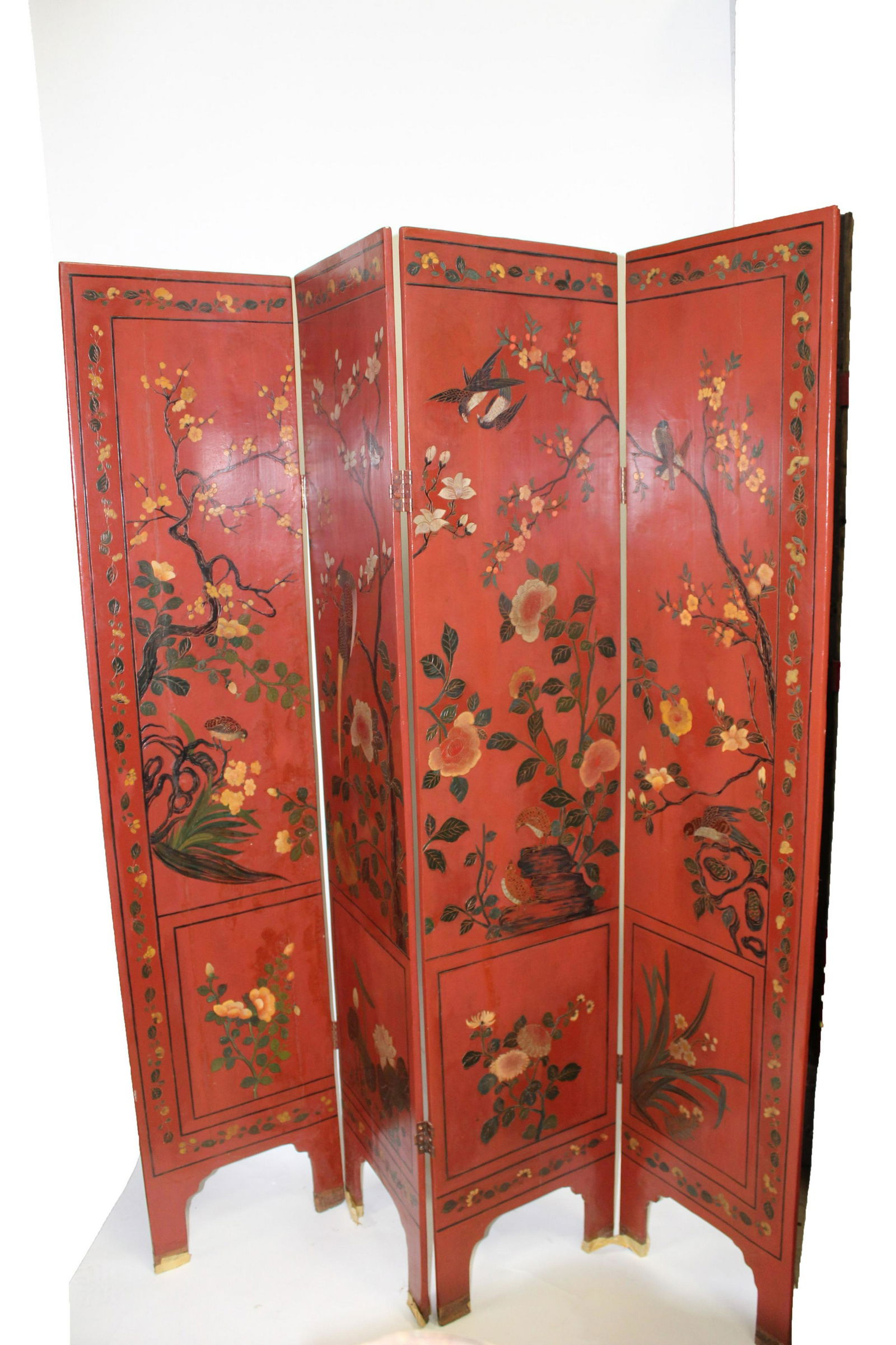 A Four Panel Lacquer Folding Table Screen (1 of 4)