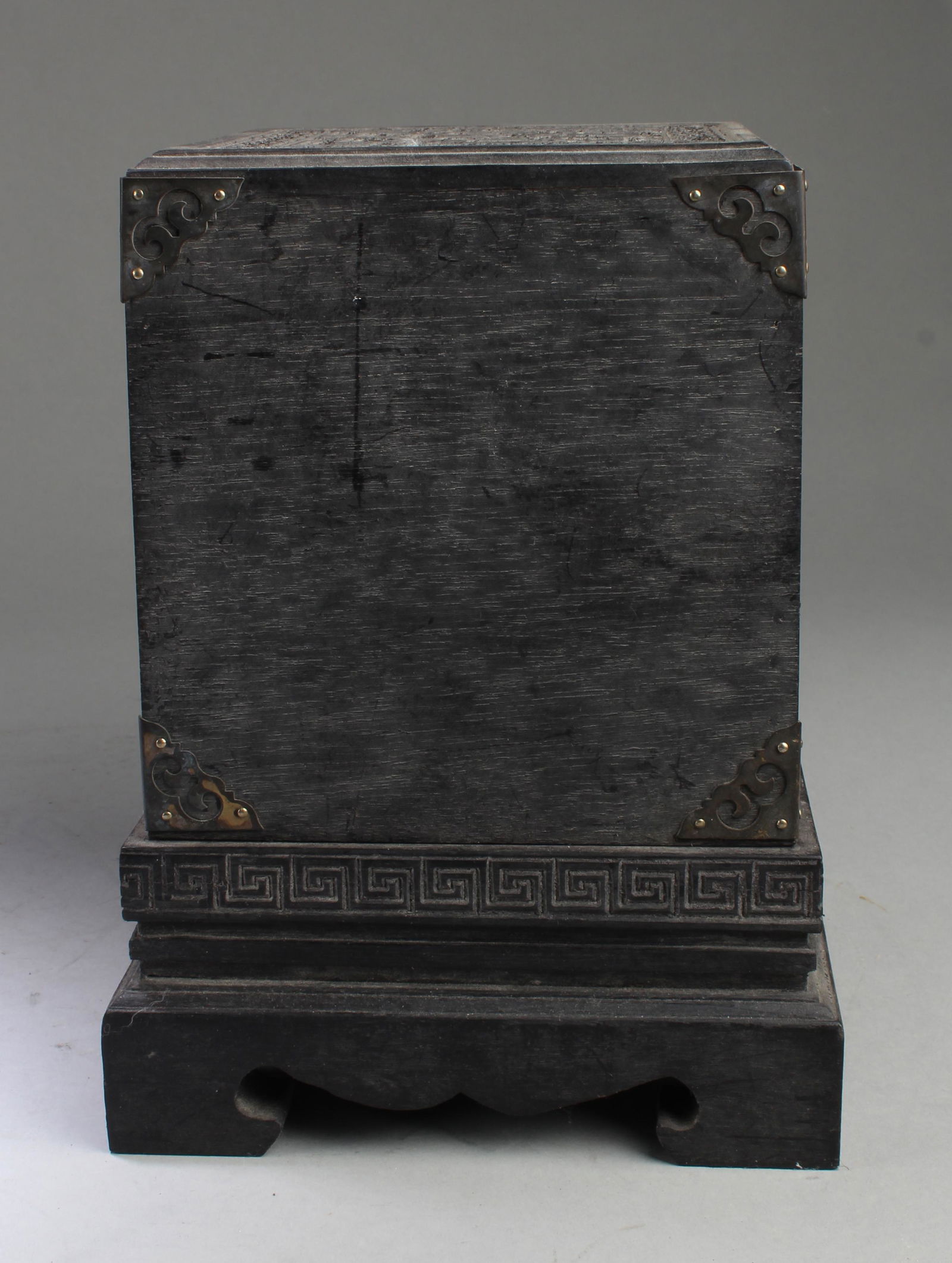 A Chinese Hardwood Square Shaped Imperial Seal Box (1 of 4)