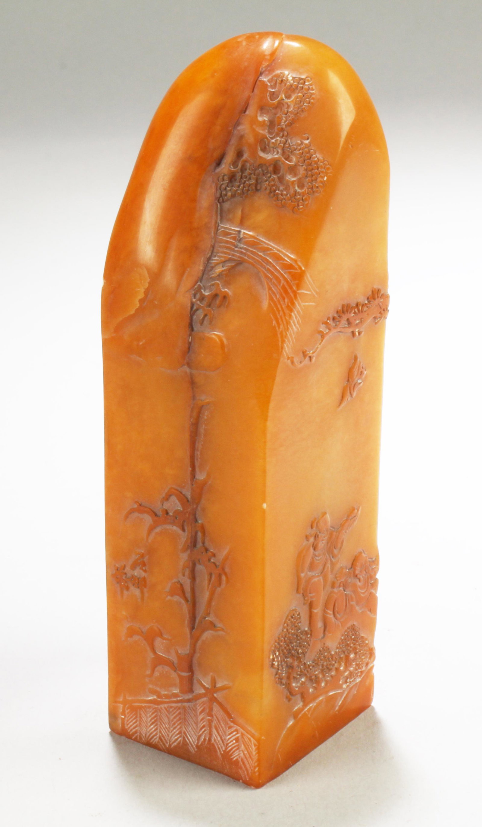 Chinese Soapstone Seal: Chinese Soapstone Seal. Height: 3.25"