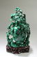 Chinese Malachite Carved Vase with Lid Cover - 3