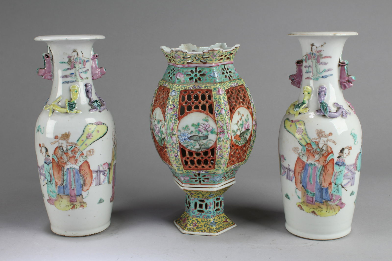 A Group of Three Antique  Chinese Porcelain Vases (1 of 4)