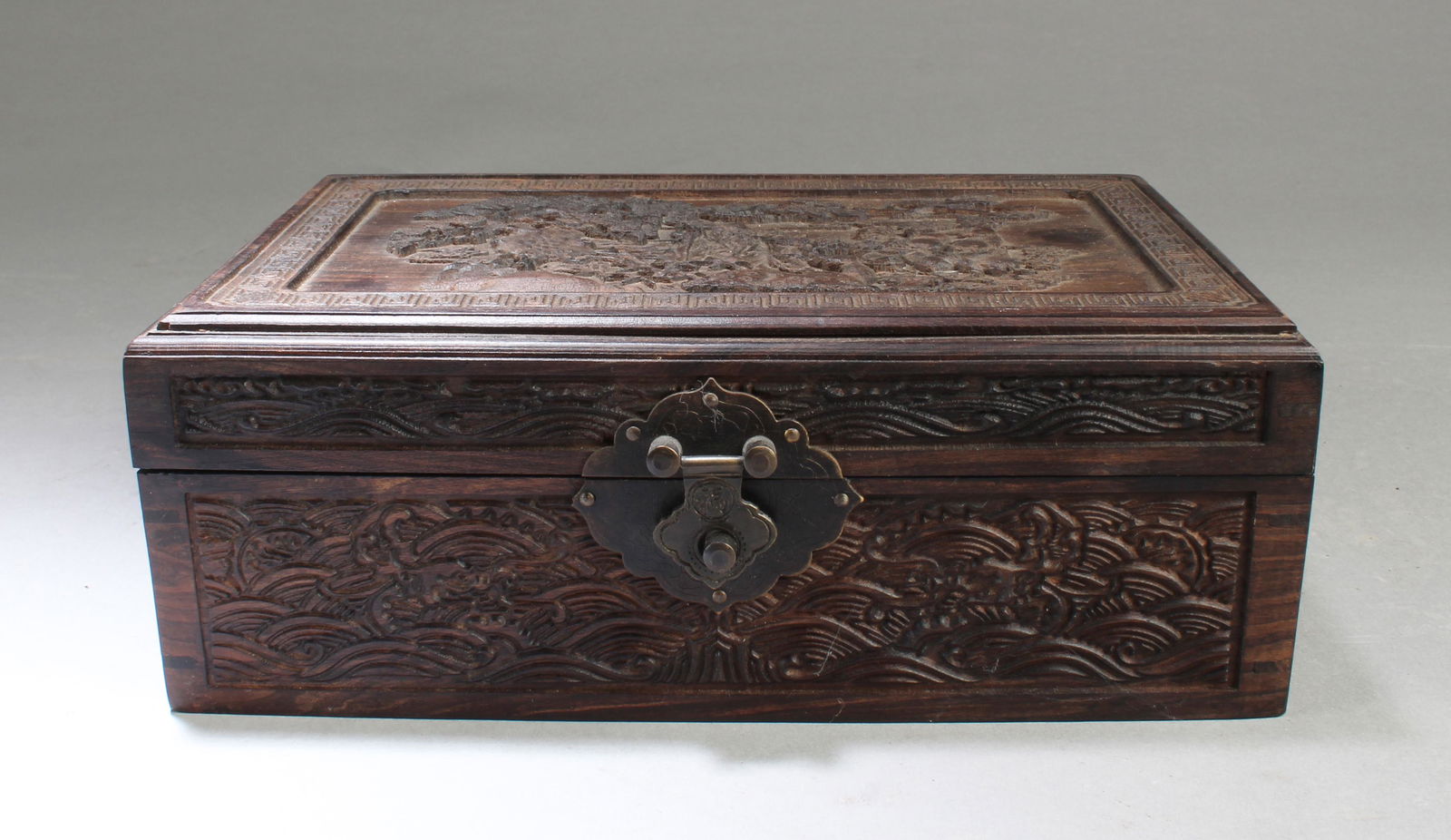 Chinese Hardwood Rectangular Box (1 of 4)