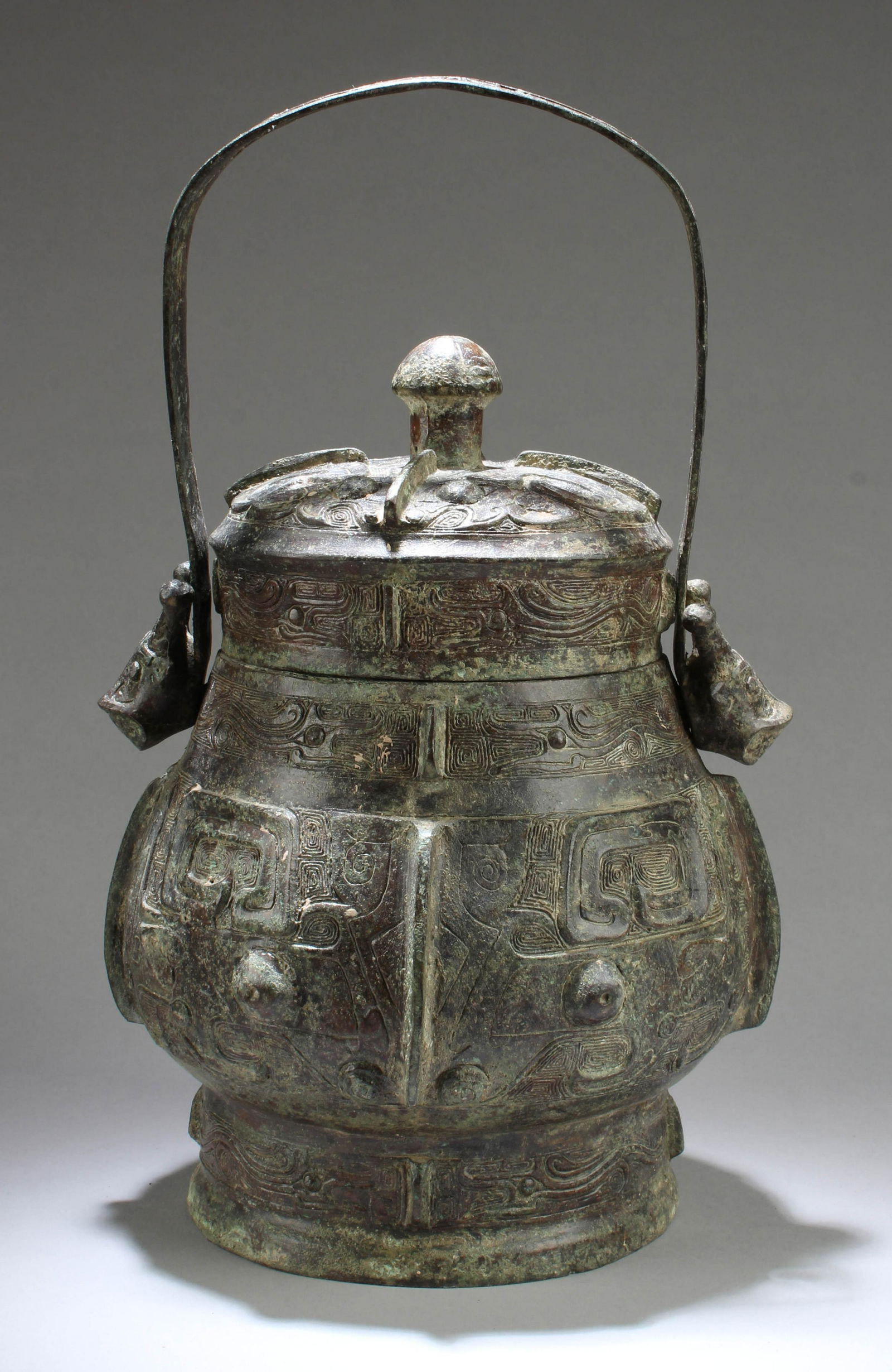 Chinese Bronze Jar with Lid Cover (1 of 2)