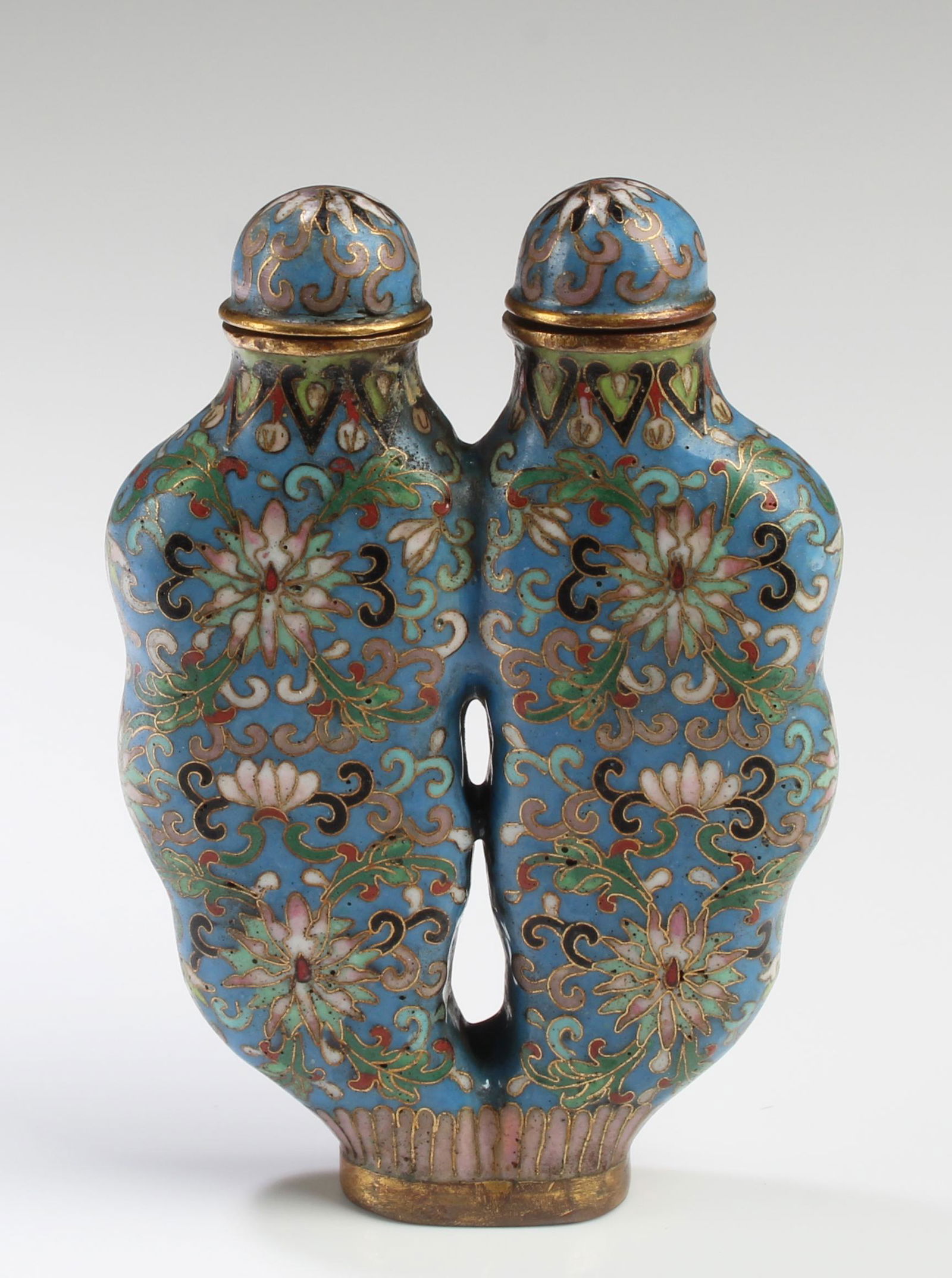 Chinese Cloisonne Enamel Twin Snuff Bottle (1 of 3)