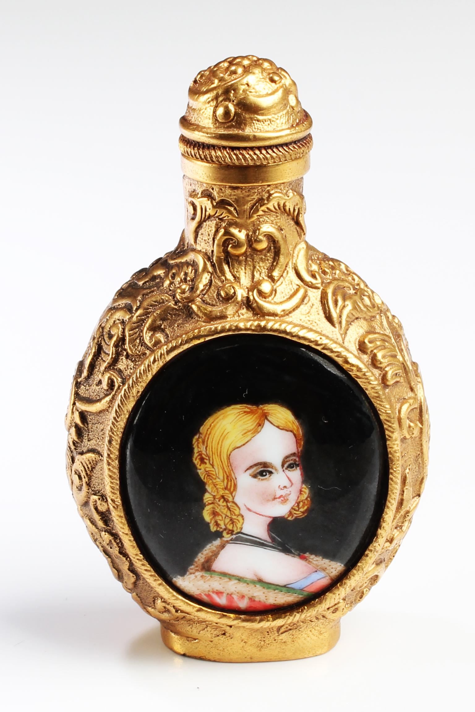 Chinese Gilt Bronze Enamel Snuff Bottle (1 of 3)