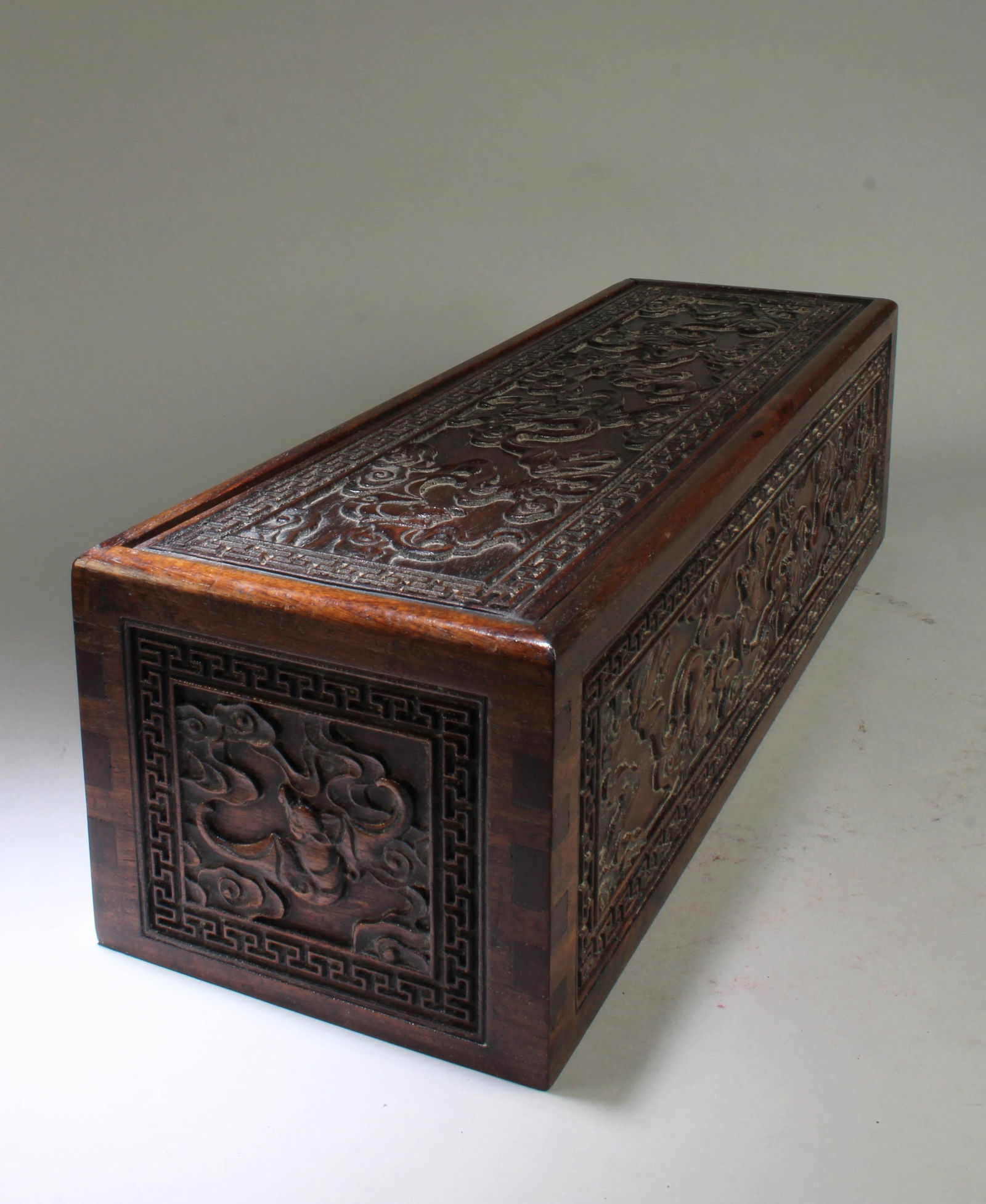Chinese Hardwood Rectangular Shaped Box (1 of 4)