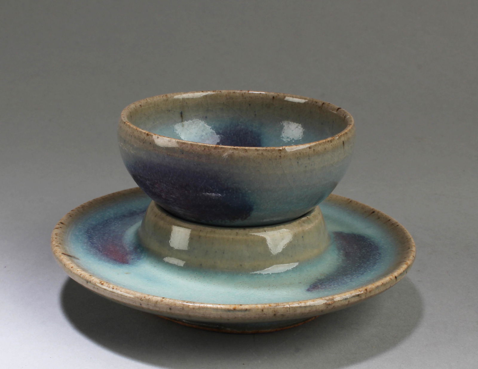 Chinese Junyao Cup with Saucer (1 of 6)