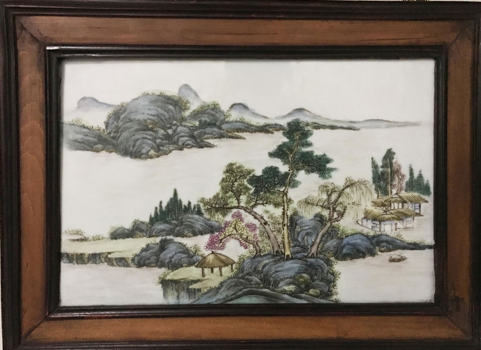 Chinese Framed Porcelain Painting (1 of 2)