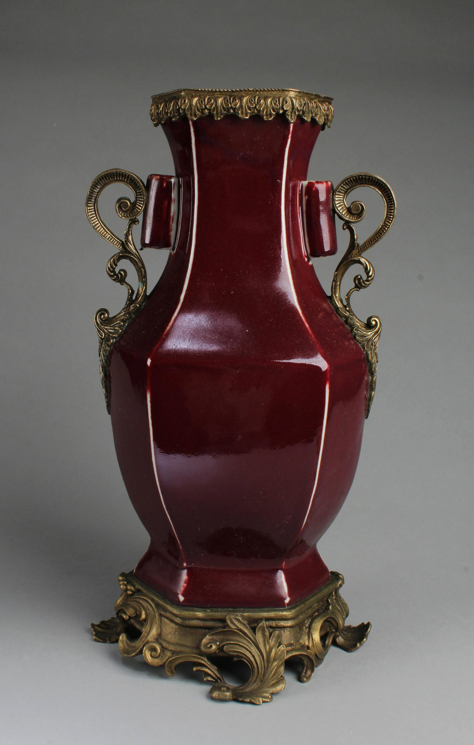 Chinese Ox Blood Color Porcelain Vase (1 of 4)