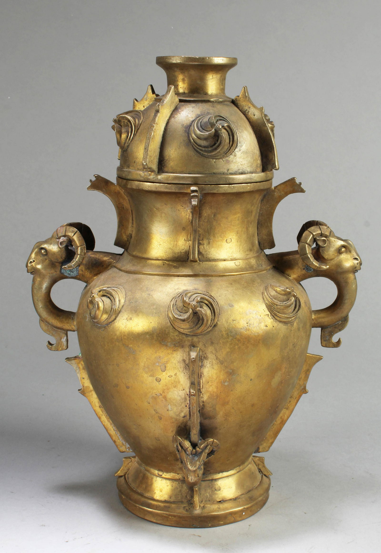 Chinese Gilt Bronze Covered Vase (1 of 6)