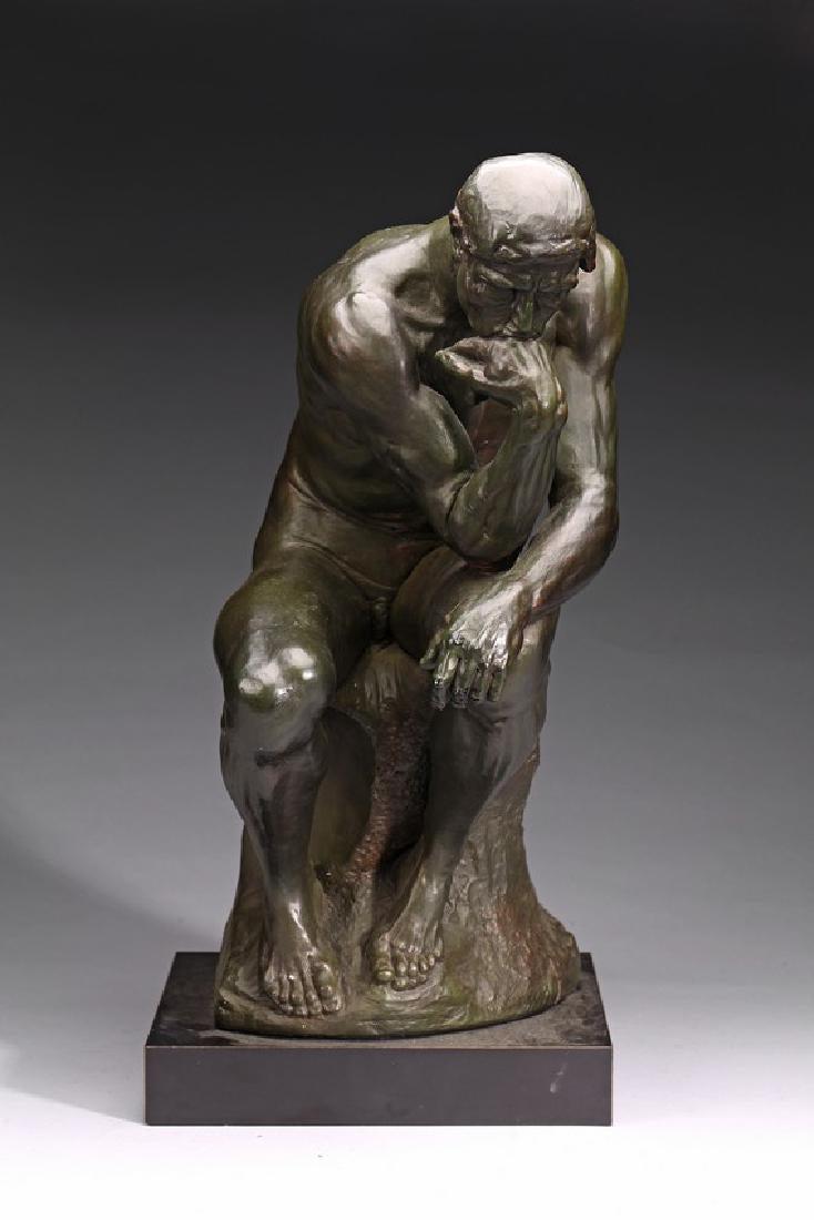 A BRONZE FIGURE OF THE THINKER (1 of 1)