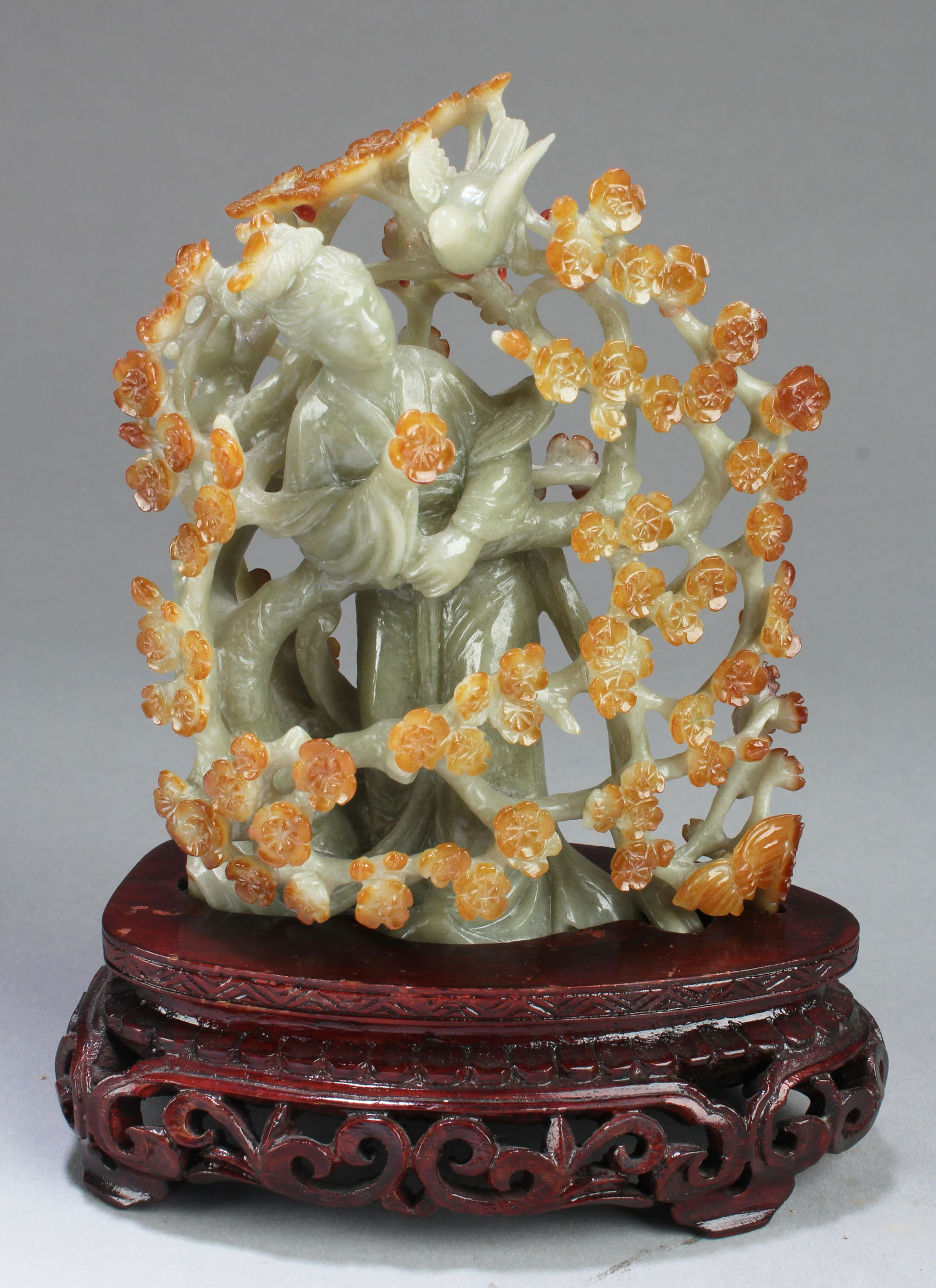 Chinese Carved Jadeite Figure (1 of 5)
