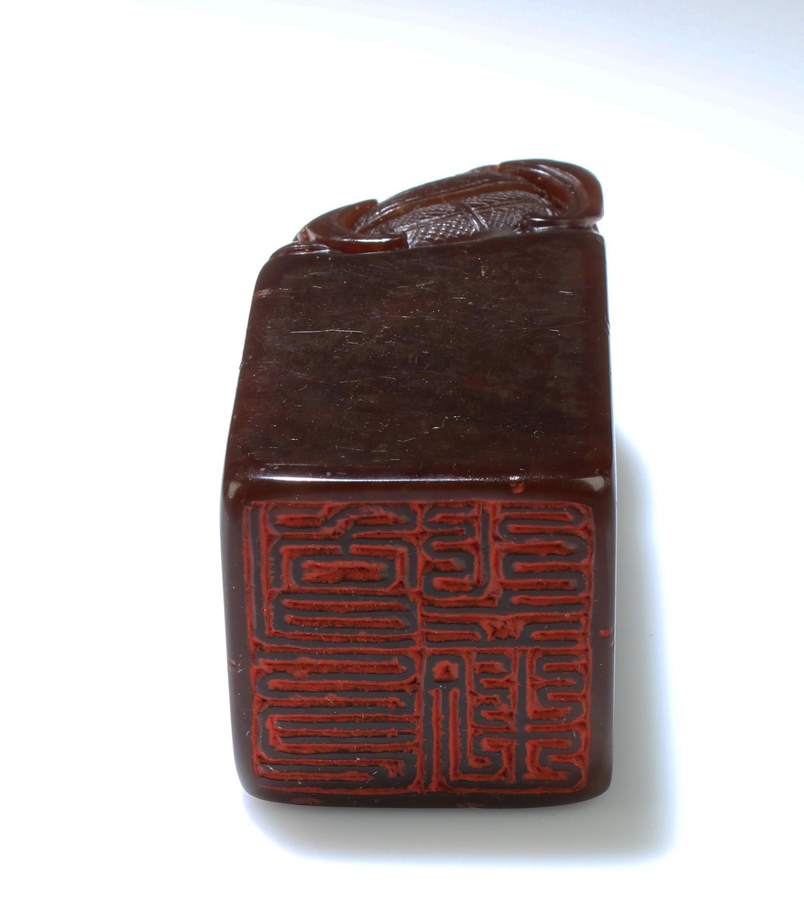 A Soapstone Seal: A Soapstone Seal. Height: 2.75"
