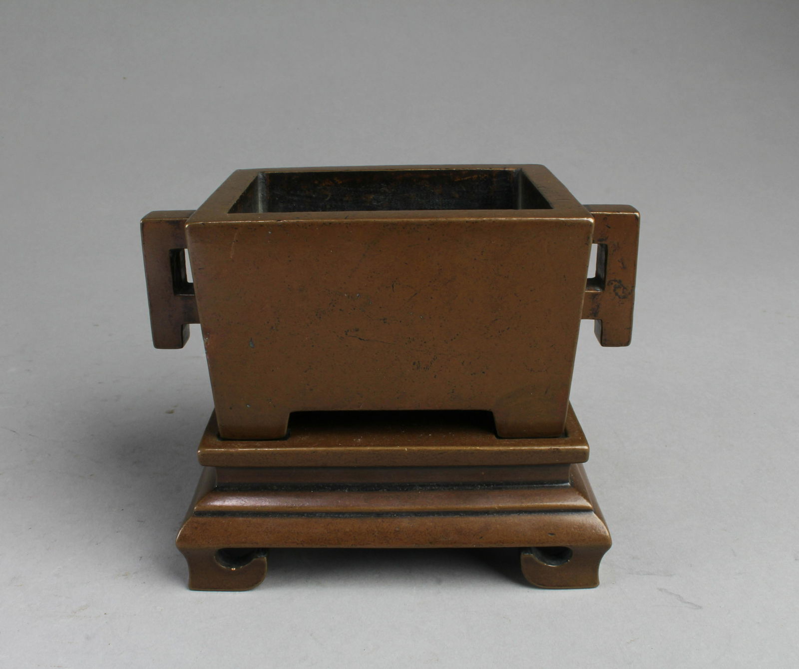 Chinese Rectangular-Shaped Bronze Censer (1 of 6)