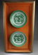 Framed Antique Pair of Famille Verte Plates - 3
