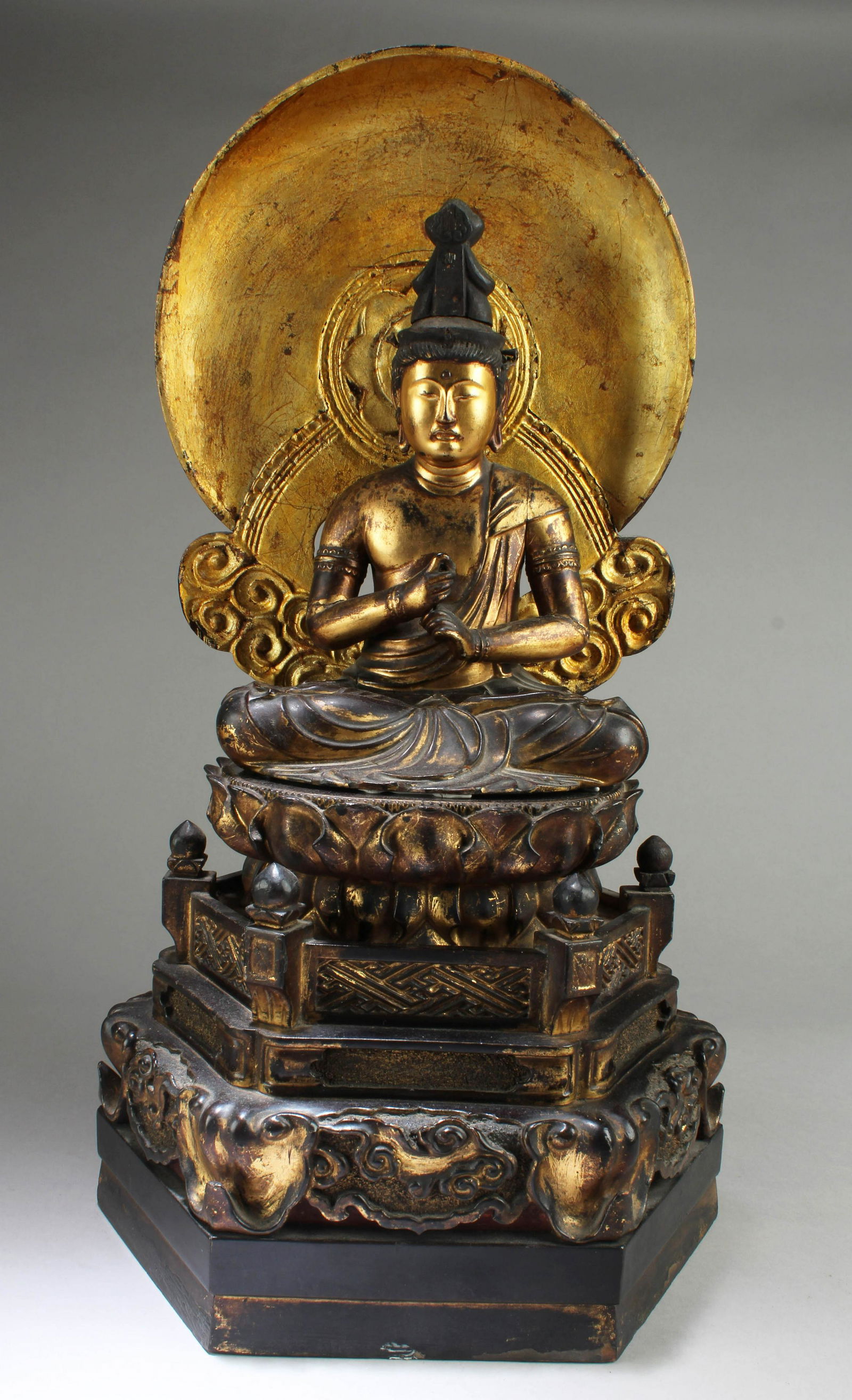 A Gilt Wood Buddha Statue (1 of 4)