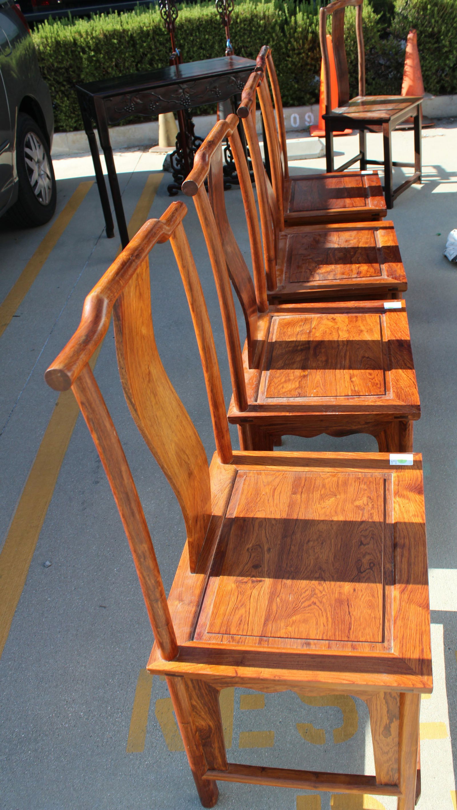 Four Chinese Hardwood Chairs (1 of 15)