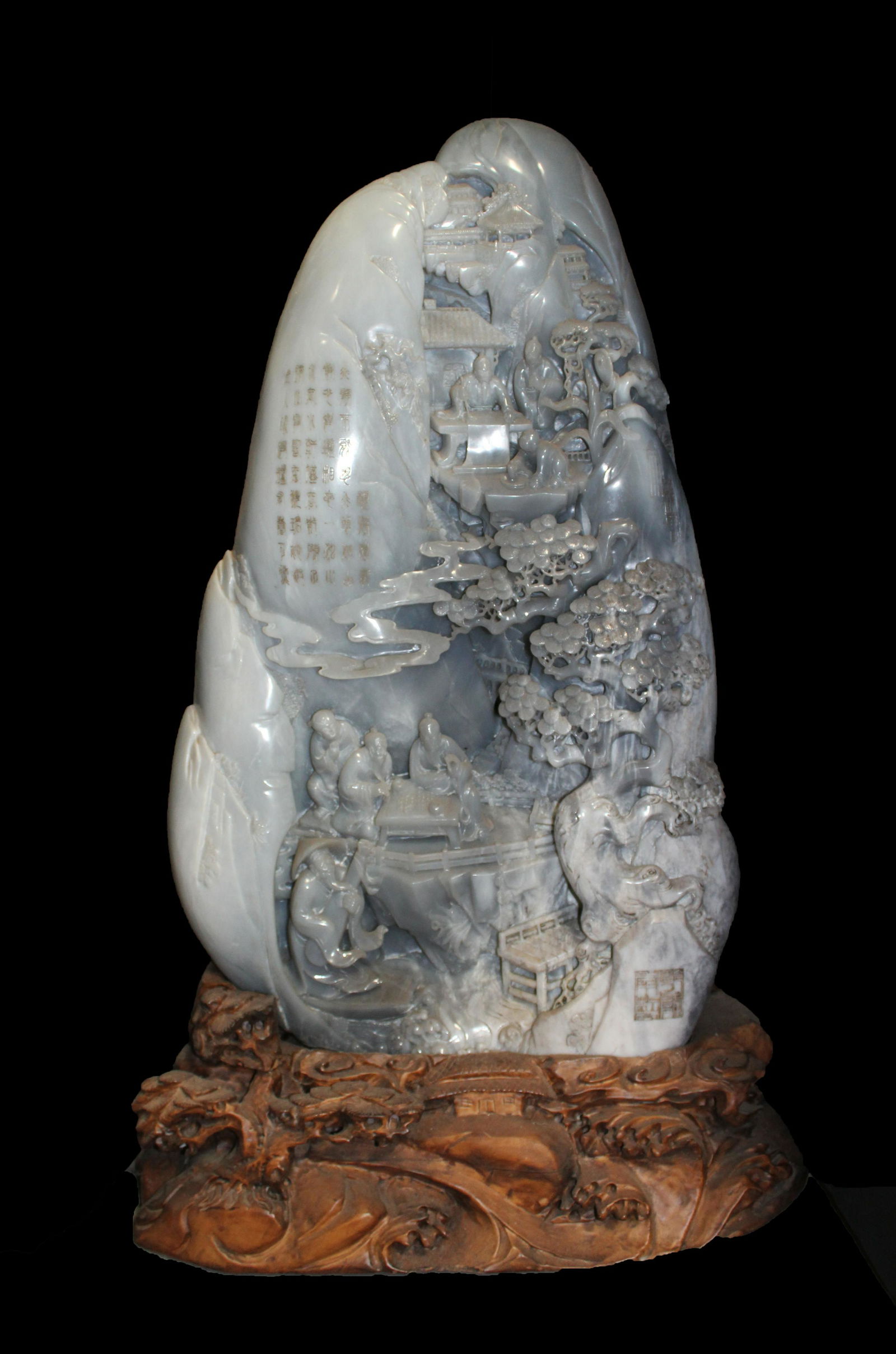A Large Carved Jade Boulder (1 of 10)