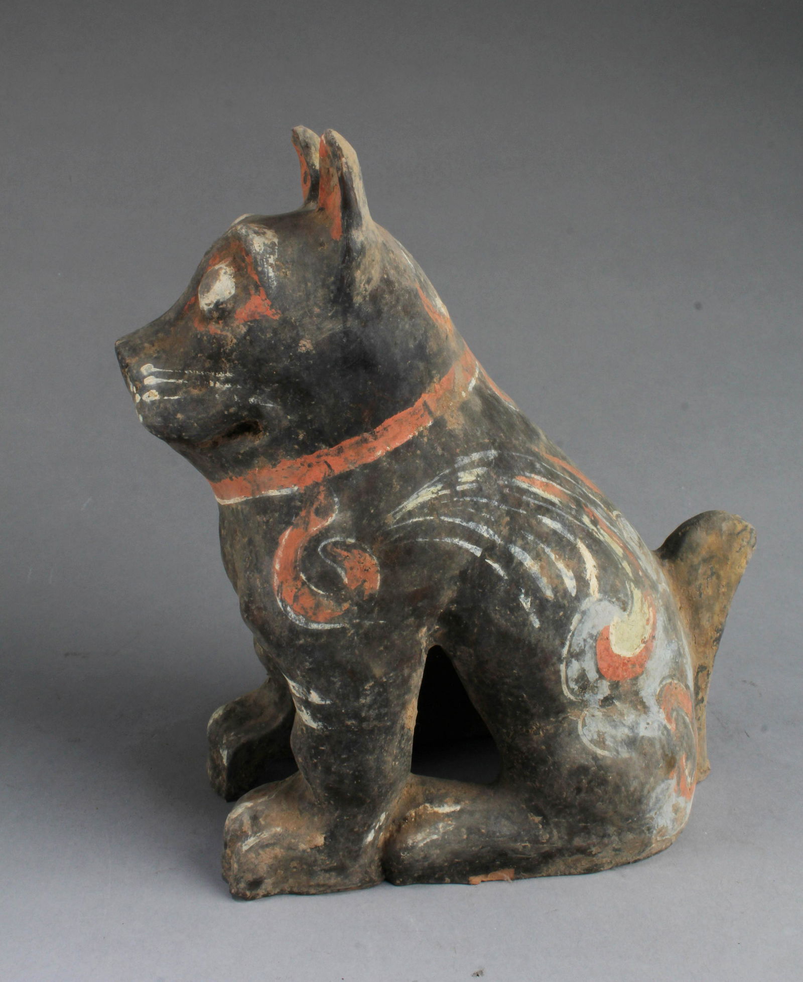 Chinese Pottery Dog Statue (1 of 4)
