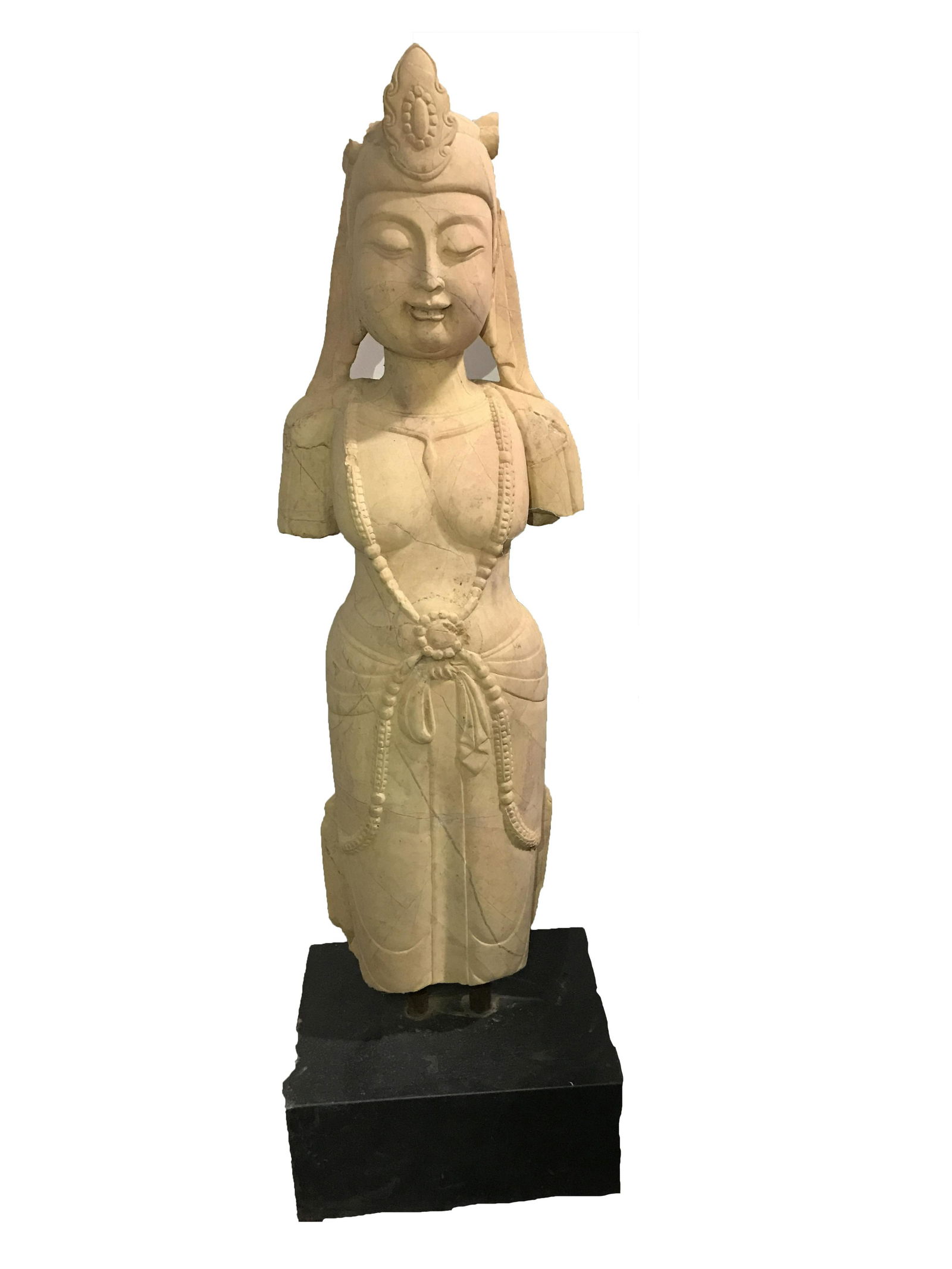 A Carved Stone Bodhisattva Statue (1 of 8)