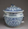 Chinese Blue & White Porcelain Jar with Lid