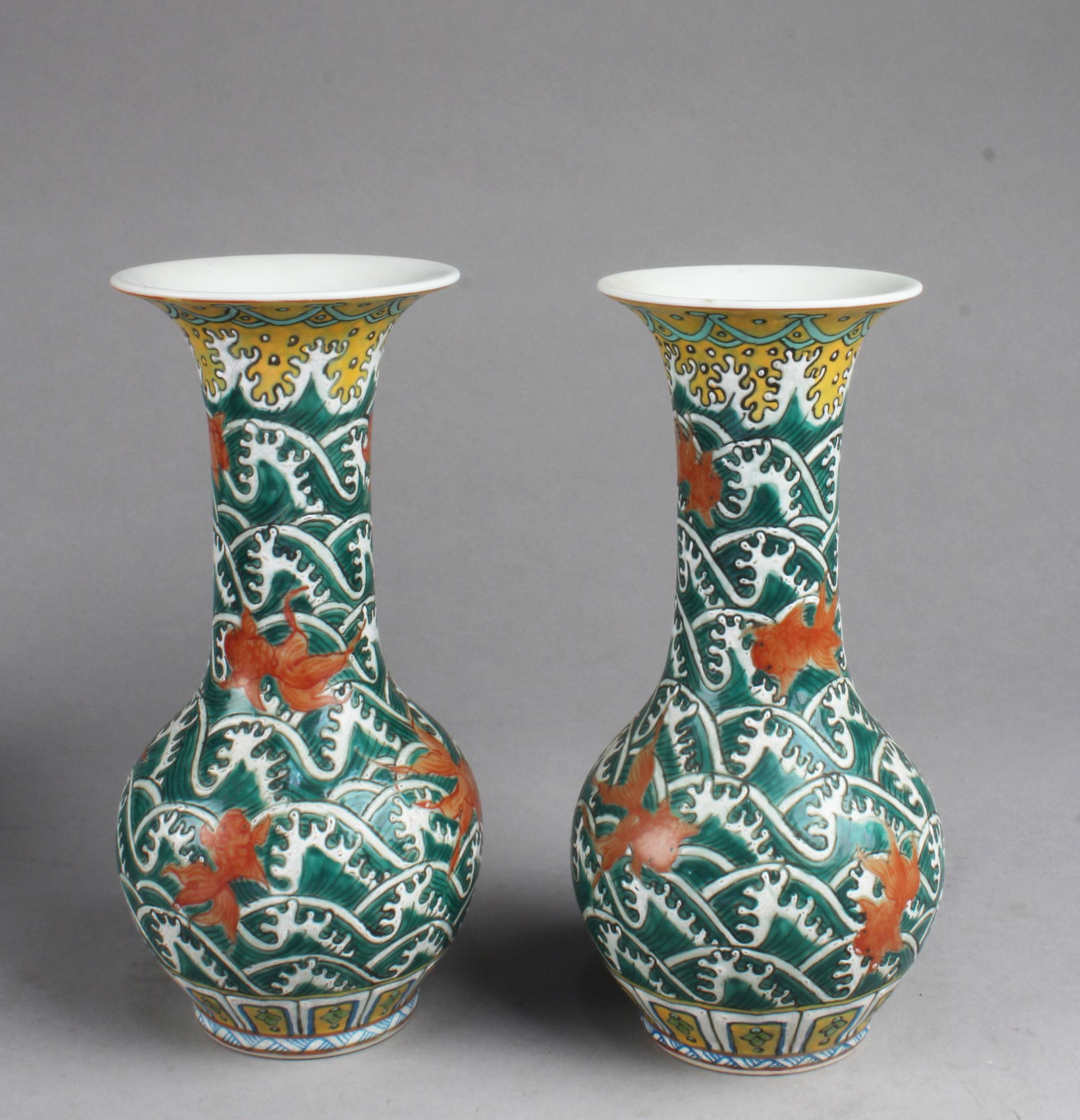 A Pair of Chiense Famille Verte Porcelain Vases (1 of 4)