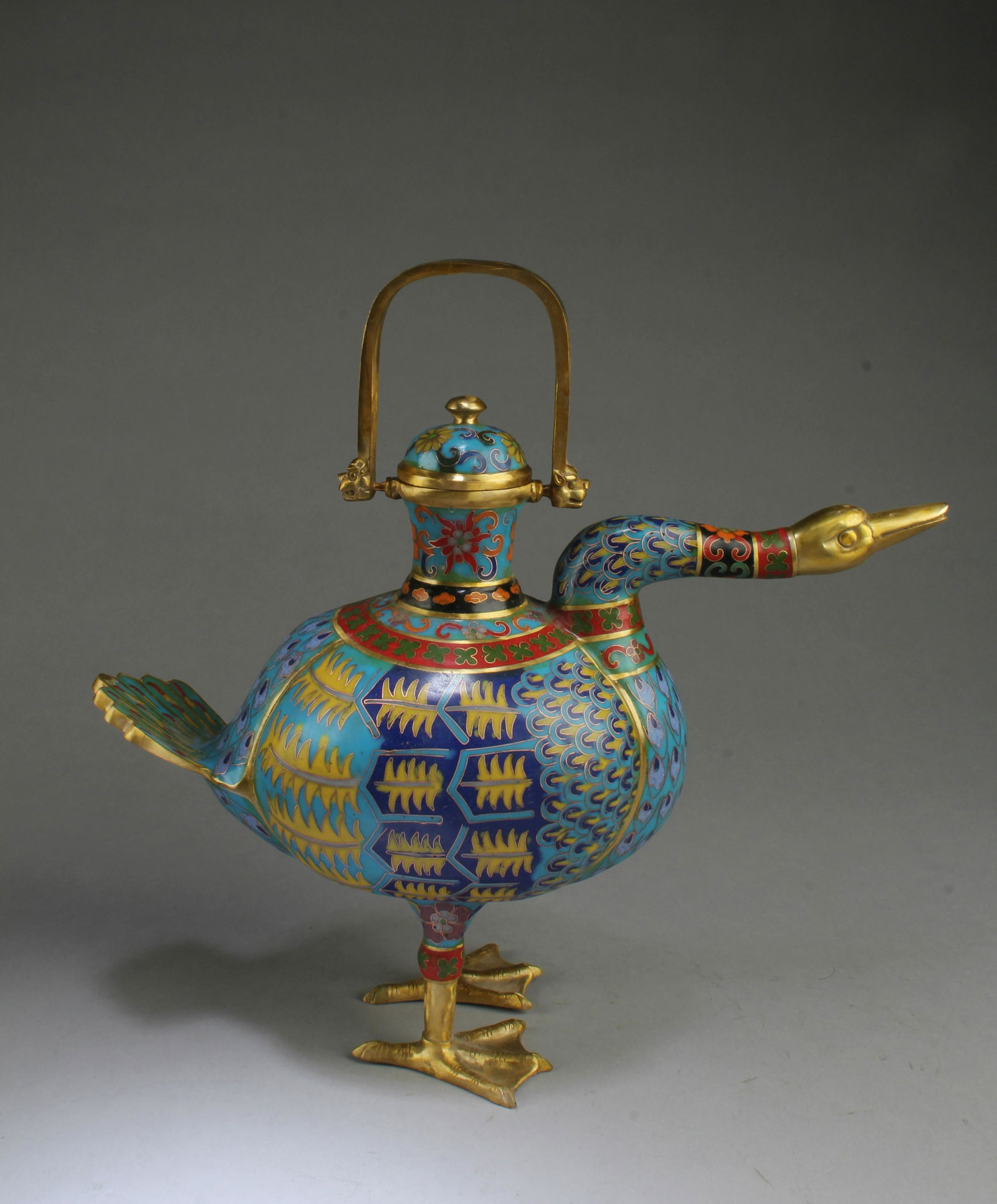 Chinese Cloisonne Teapot (1 of 4)