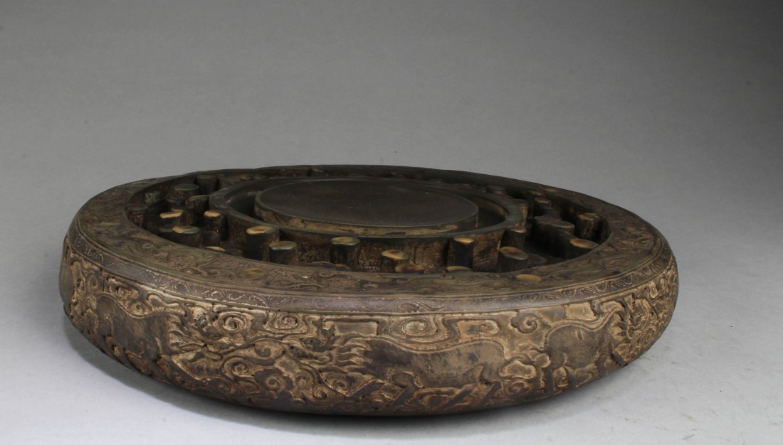 Chinese Round Ink Stone (1 of 4)