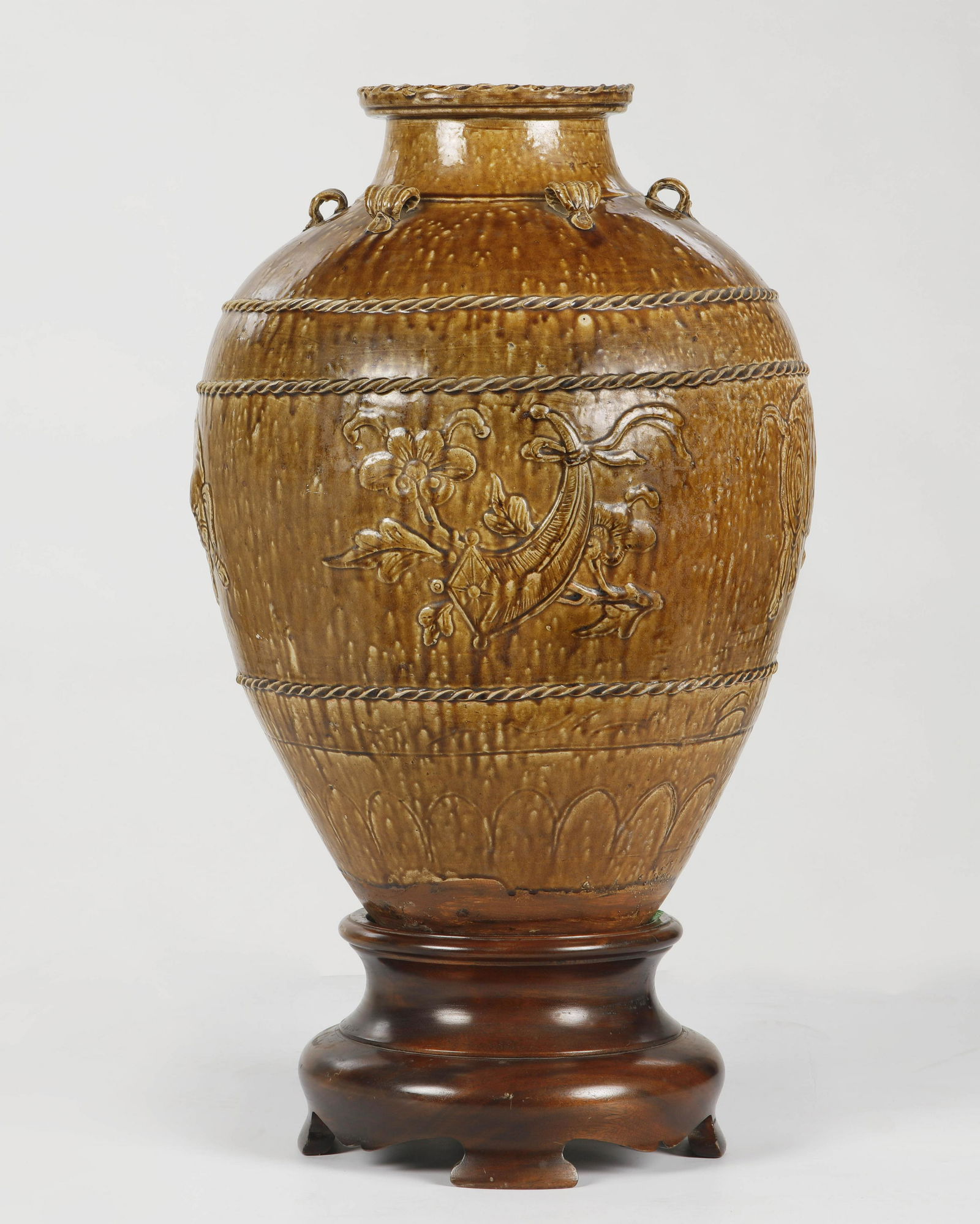 A Large Chinese Glazed Pottery Jar (1 of 2)