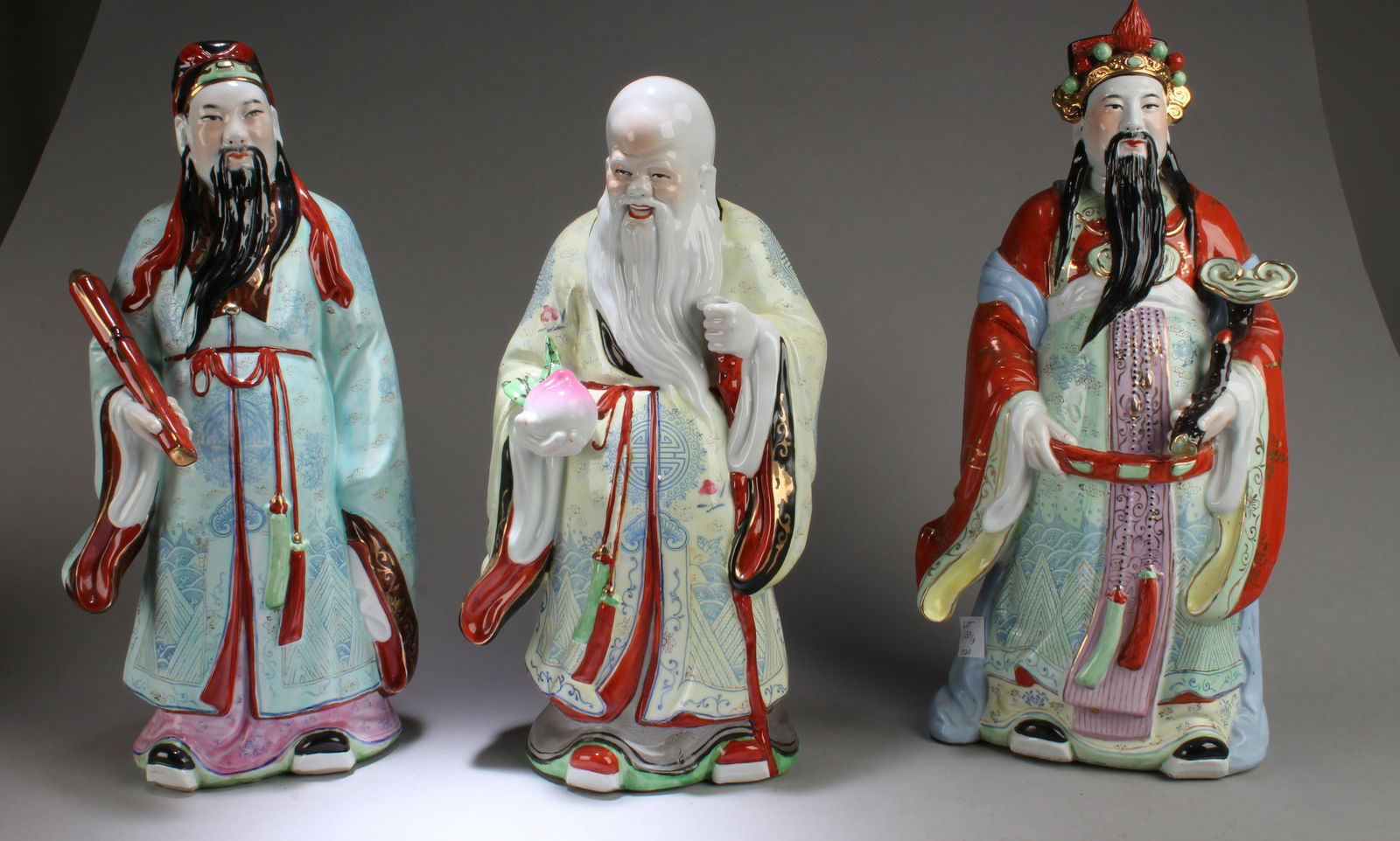 A Group of Three Porcelain Immortal (Fu Lu Shou) (1 of 3)