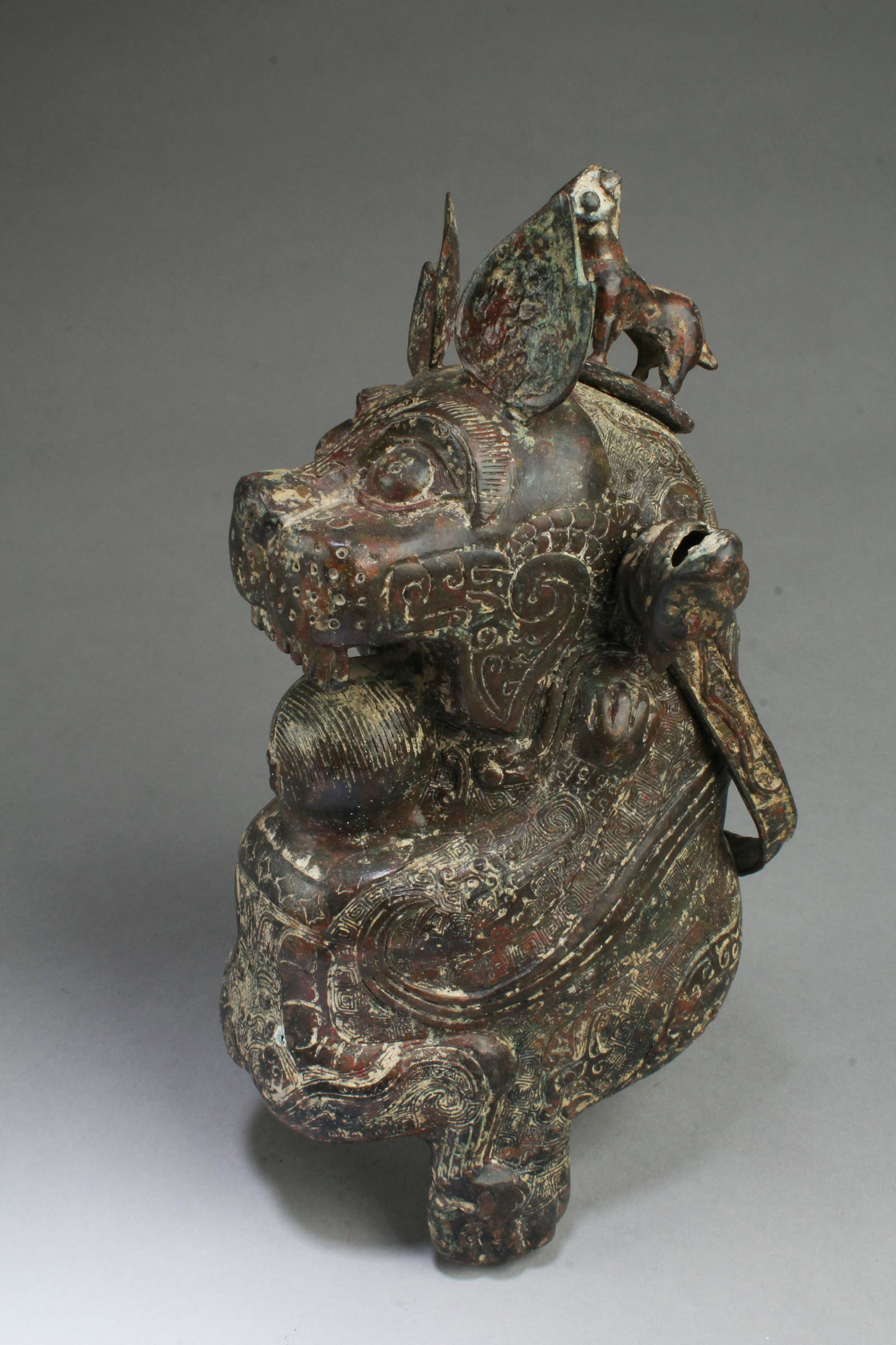 A Bronze Mythical Beast Pot (1 of 6)