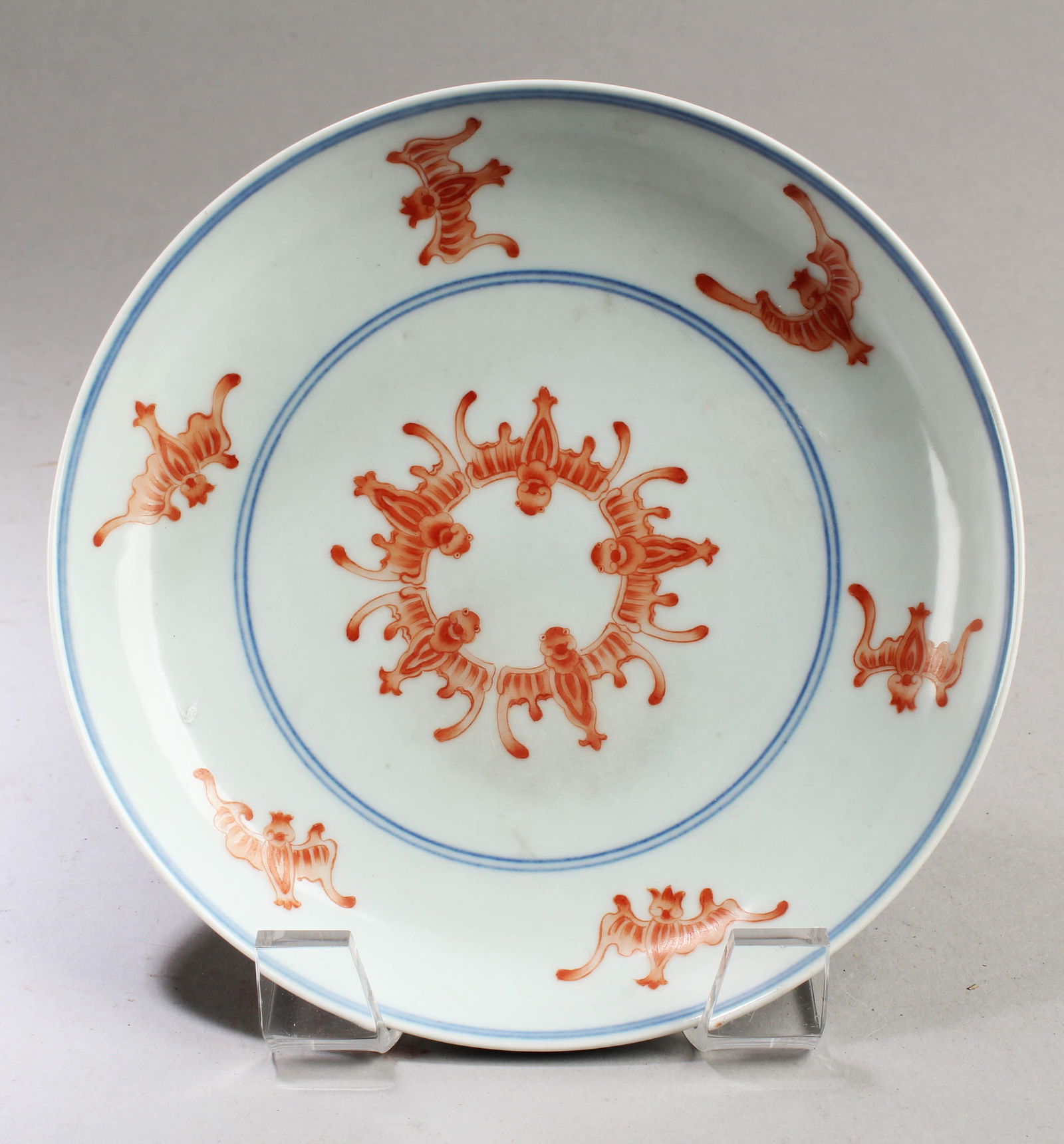 Chinese Iron Red Porcelain Plate (1 of 2)