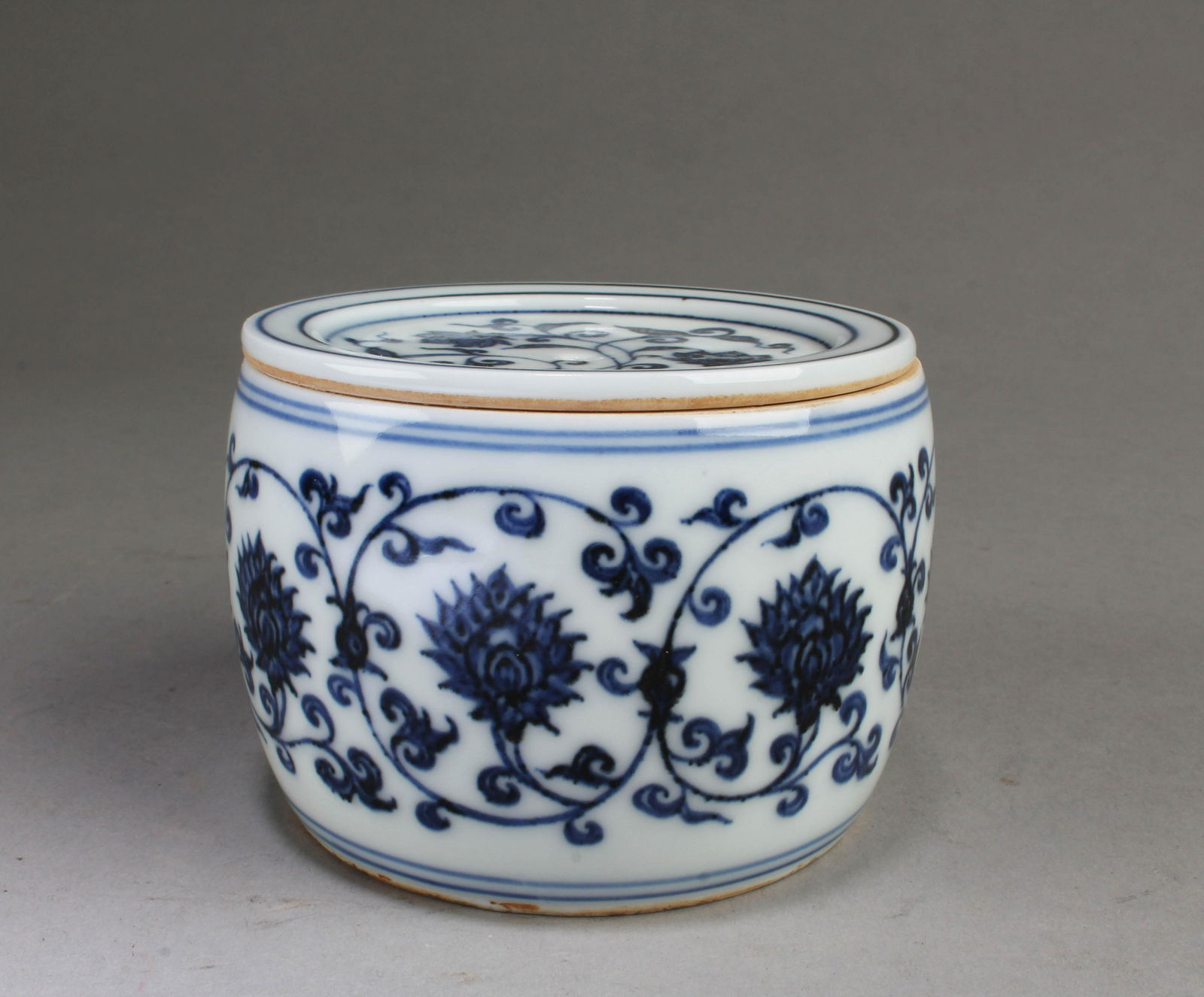 Chinese Blue & White Porcelain Cricket Container (1 of 6)