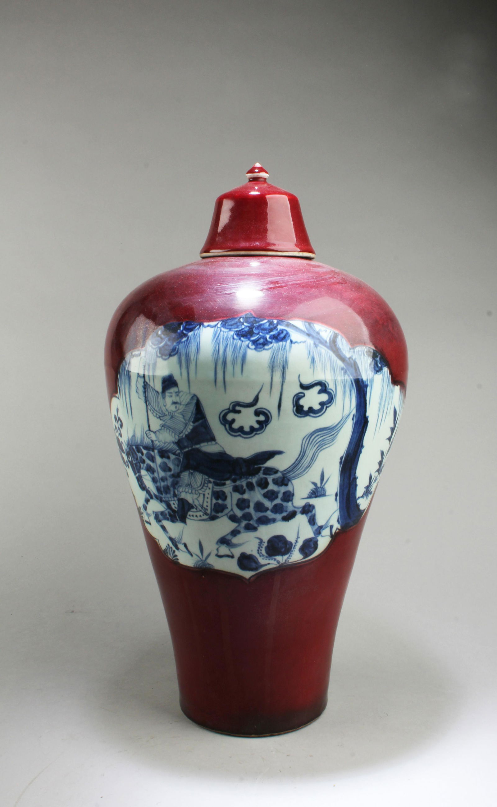 Chinese Ox Blood Color Porcelain Vase (1 of 6)