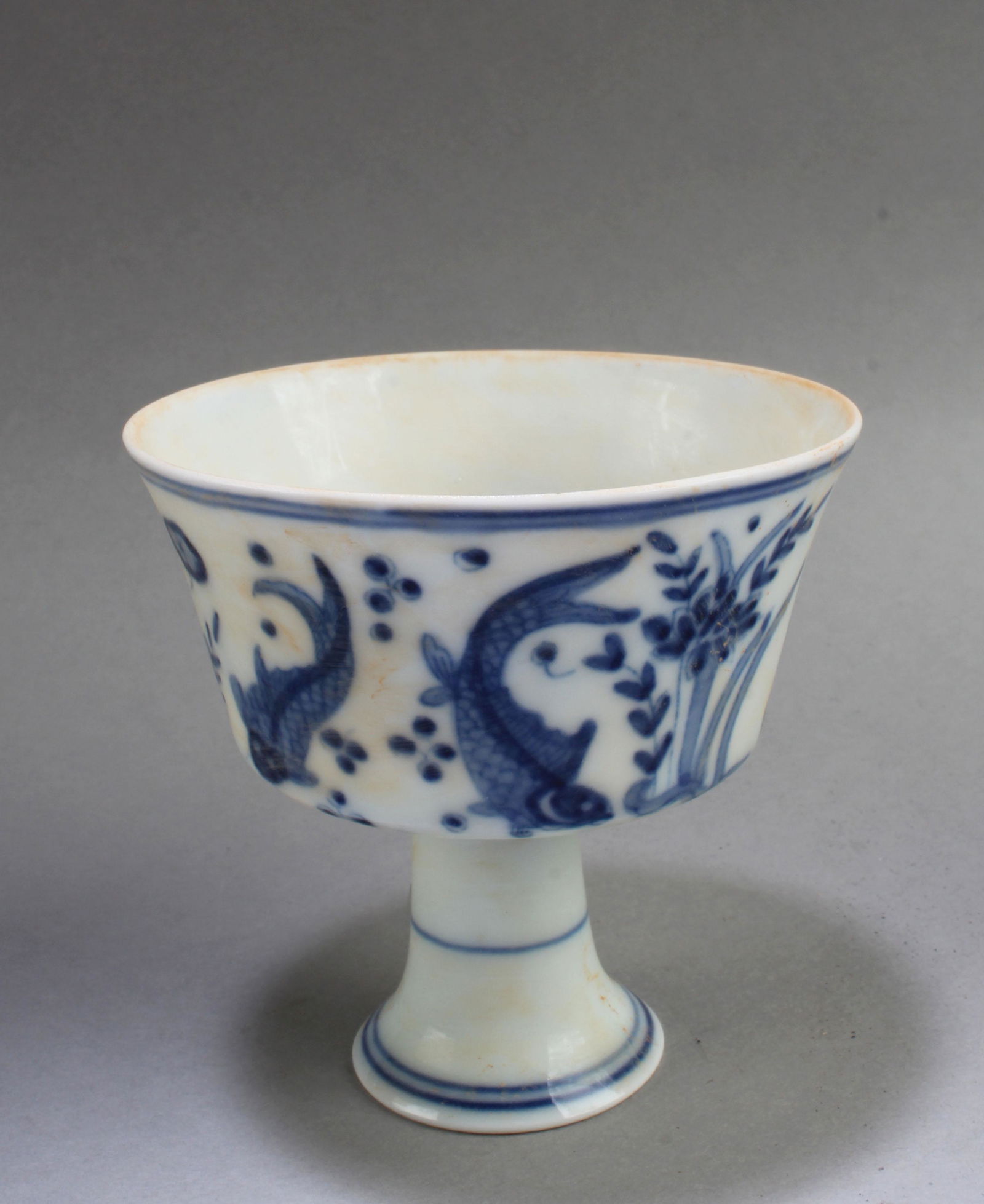 Chinese Blue & White Stem Cup (1 of 5)