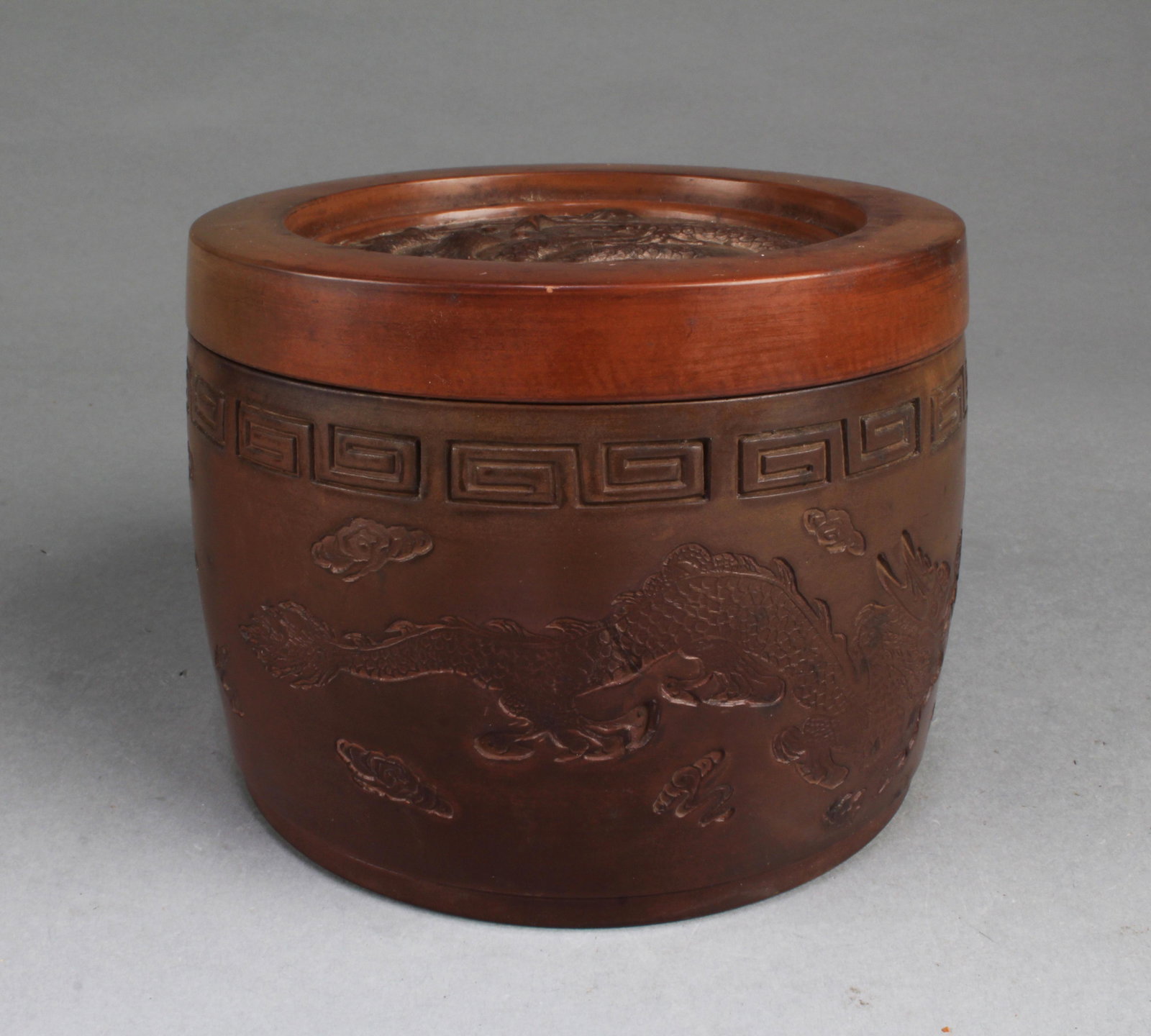 A Pottery Cricket Box: A Pottery Cricket Box. ' DaoGuang' mark at base. Height: 4.25"