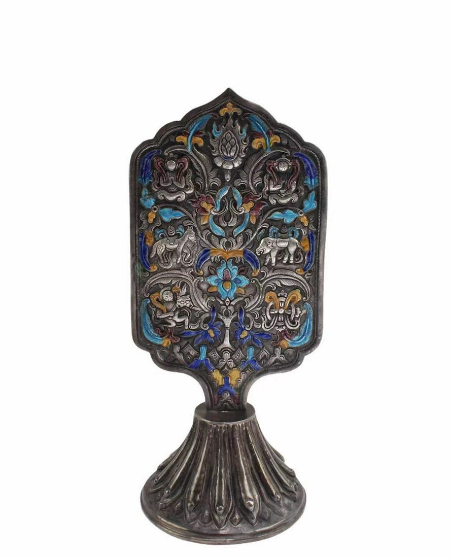 A Bronze/Silver Tibetan Ornament (1 of 5)