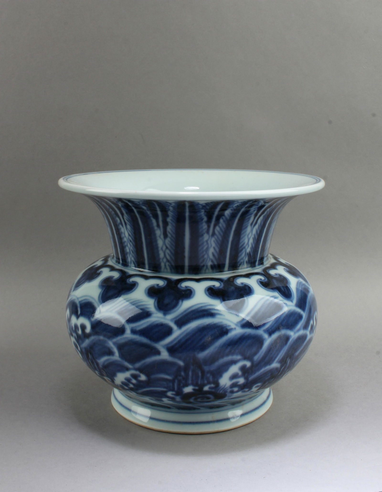 Chinese Blue & White Porcelain Spittoon (1 of 4)