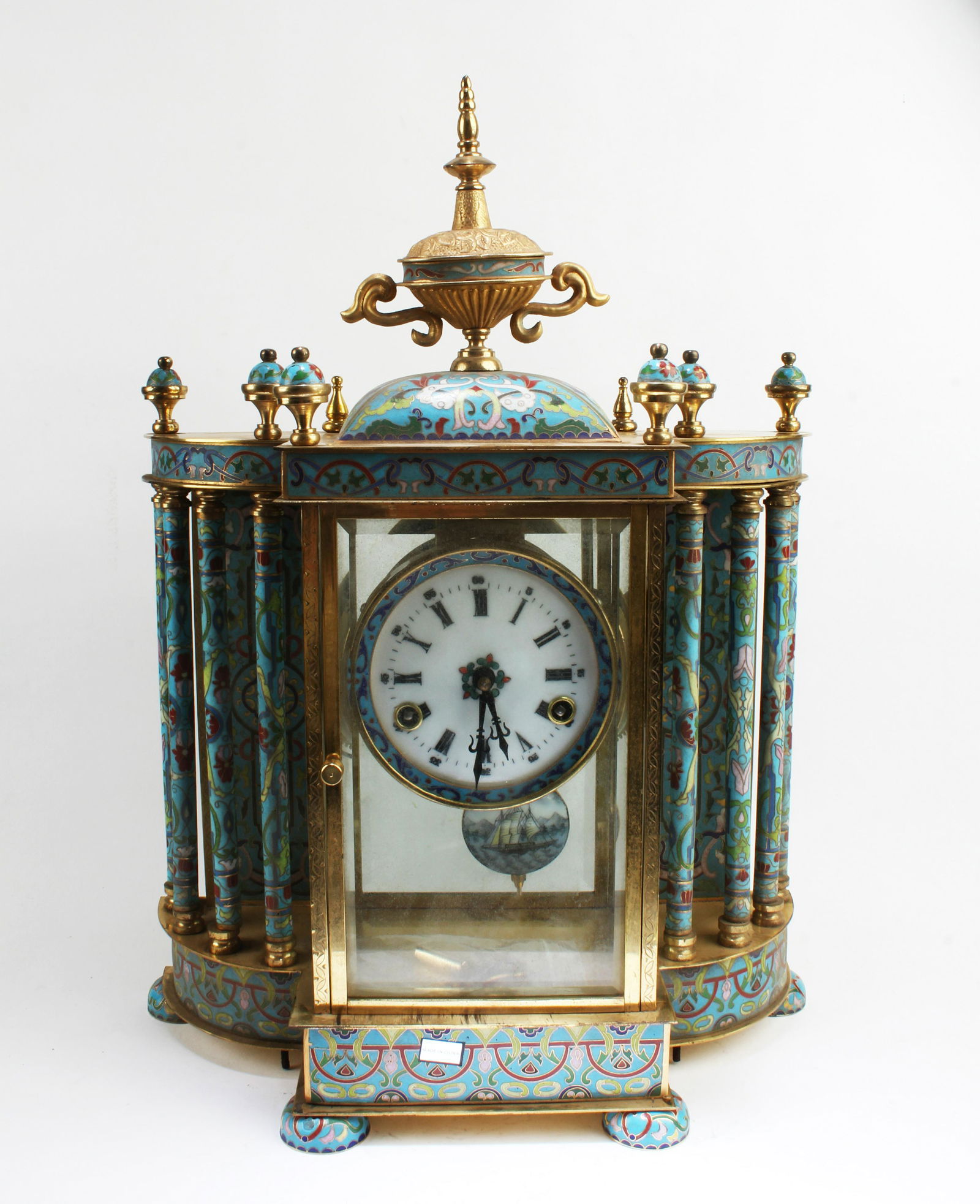 A Large  Cloisonne Table Clock (1 of 6)