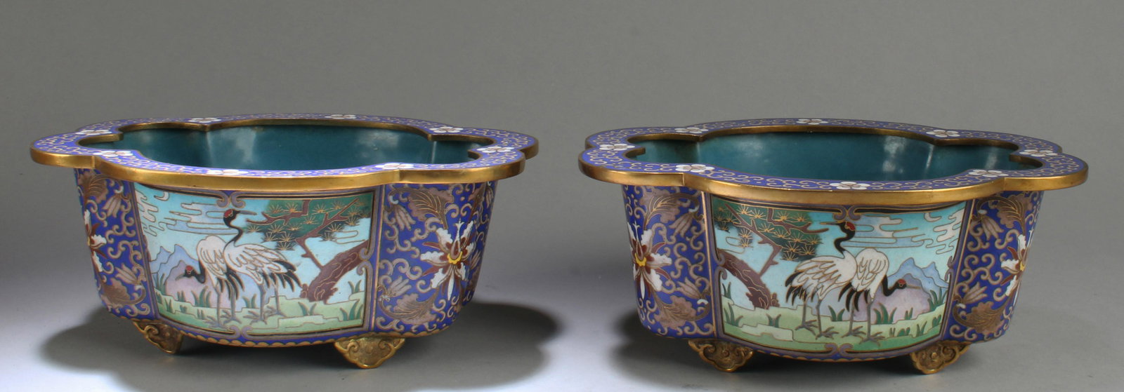 A Pair of Cloisonne Flower Pots (1 of 4)