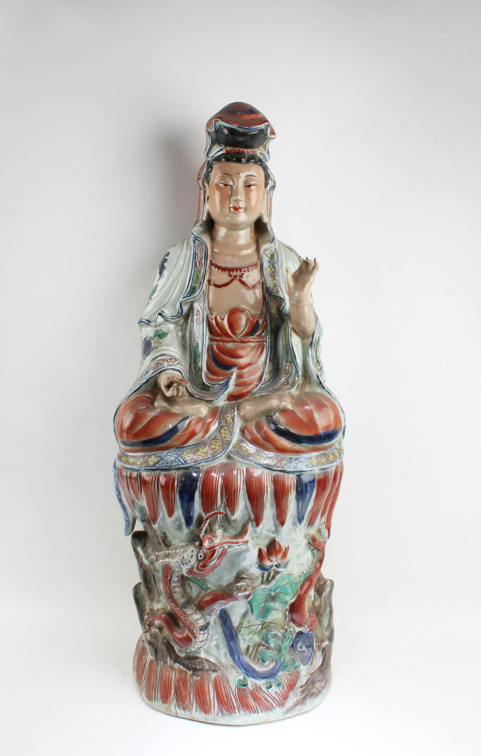 A Large Porcelain Guanyin Statue (1 of 13)