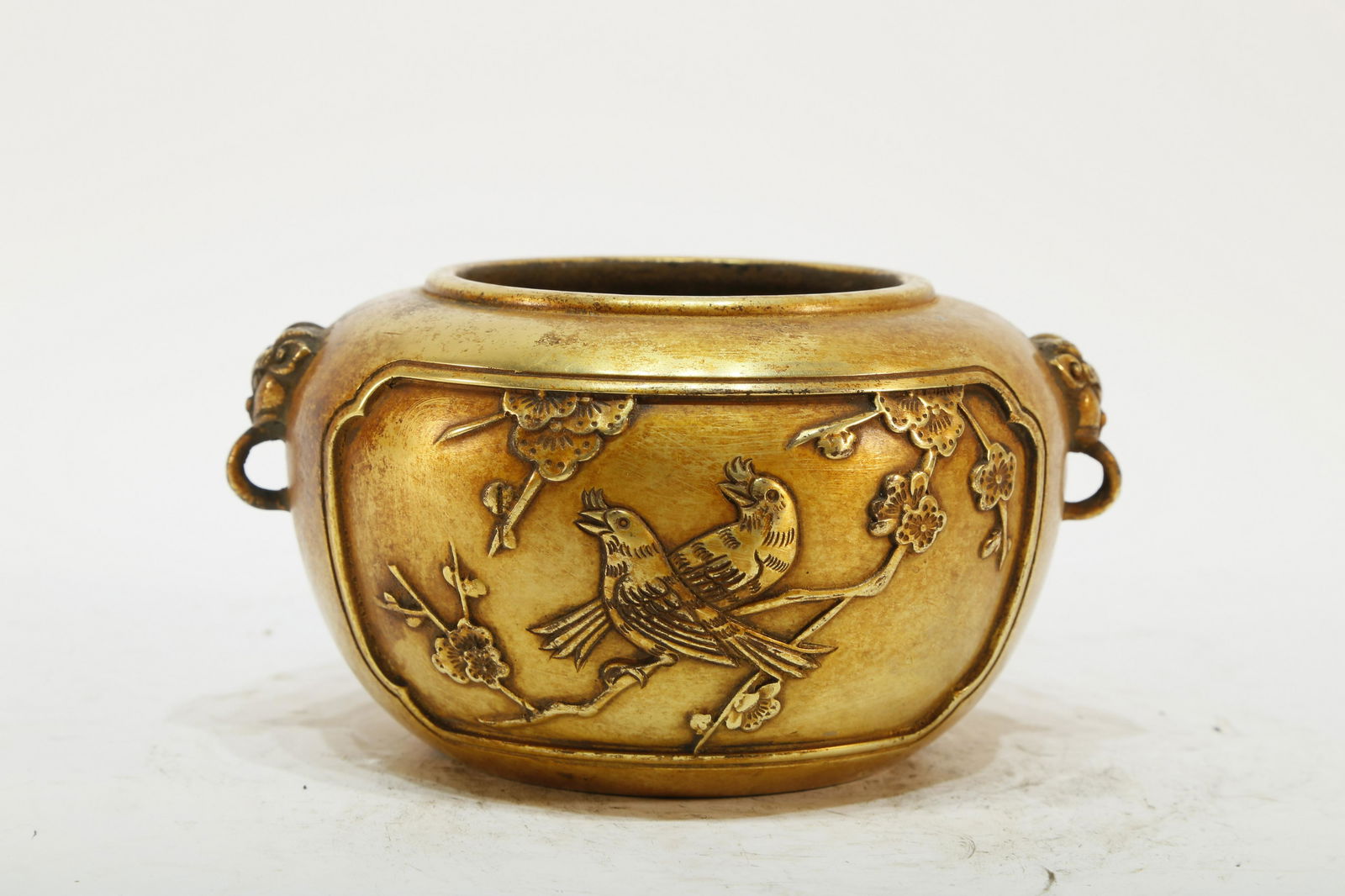 A Gilt Bronze Garden Censor with Beast Ears (1 of 6)