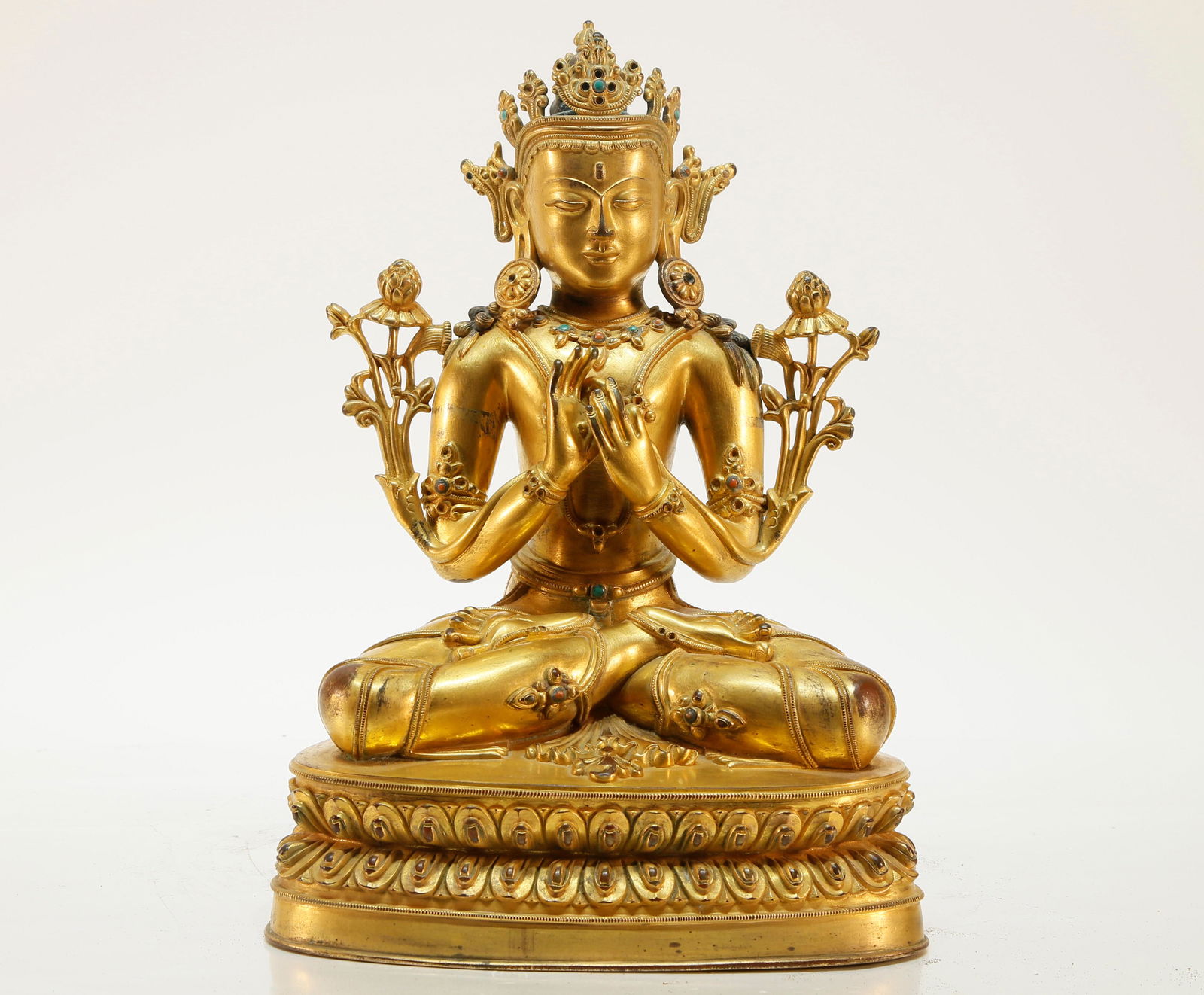 A Gilt Bronze Tibetan Sculpture Buddhist Figure (1 of 7)