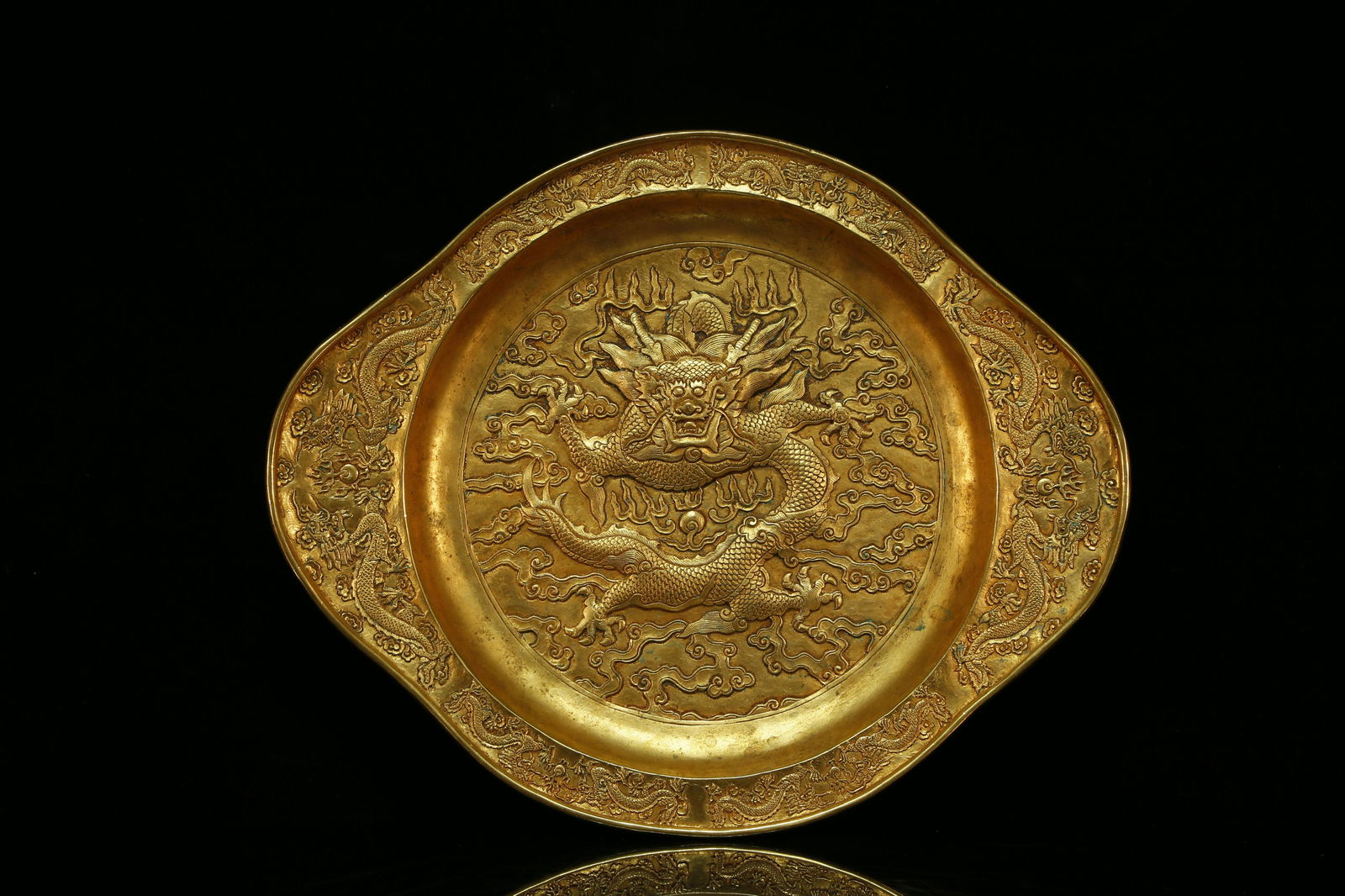 A Gilt-Bronze 'Dragon' Dish (1 of 5)